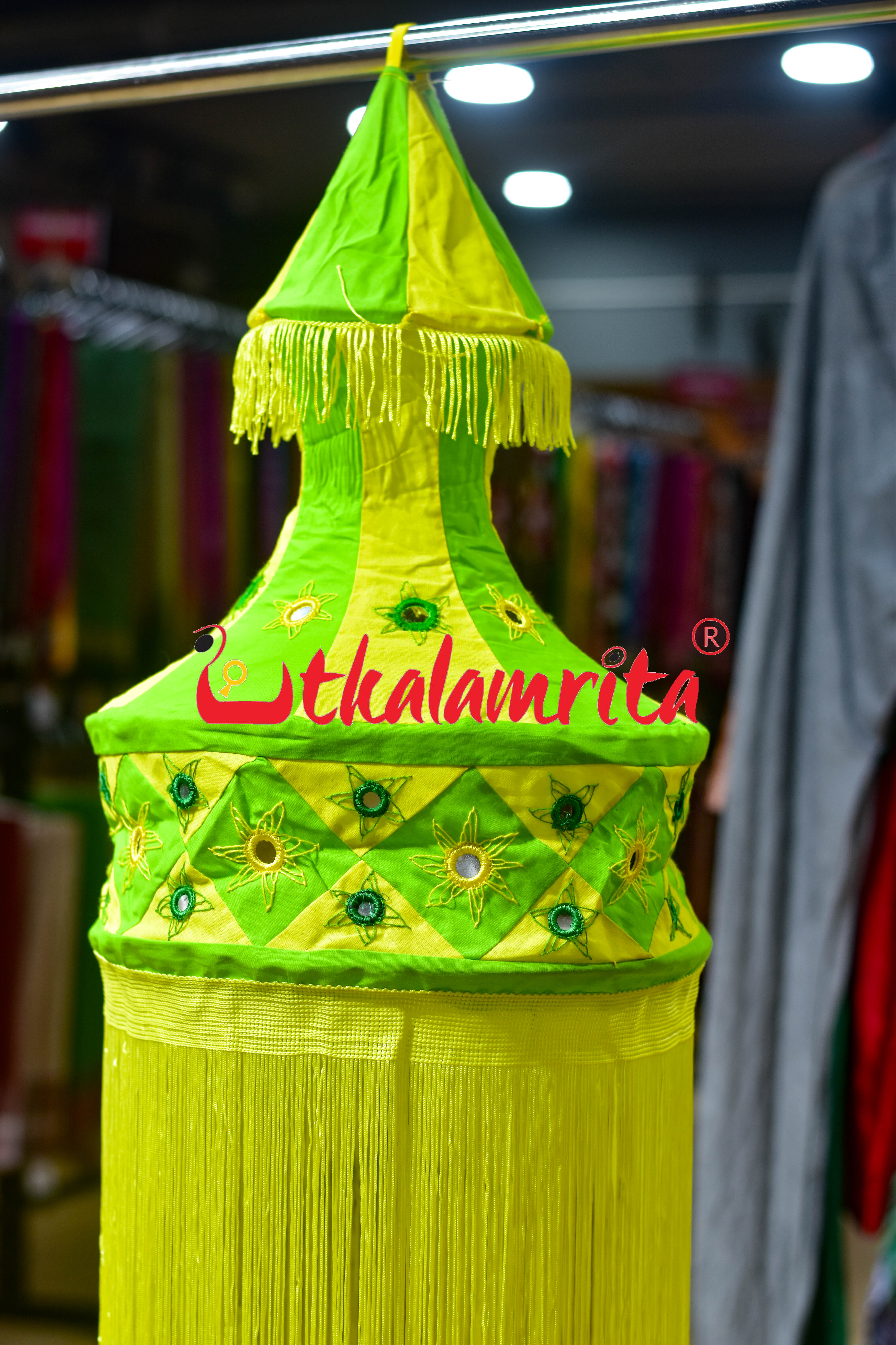 Green Yellow Special Round Jhaller Lampshade