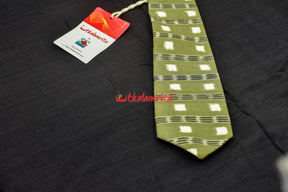 Handloom Tie (Olive Small Paspapali Lines)