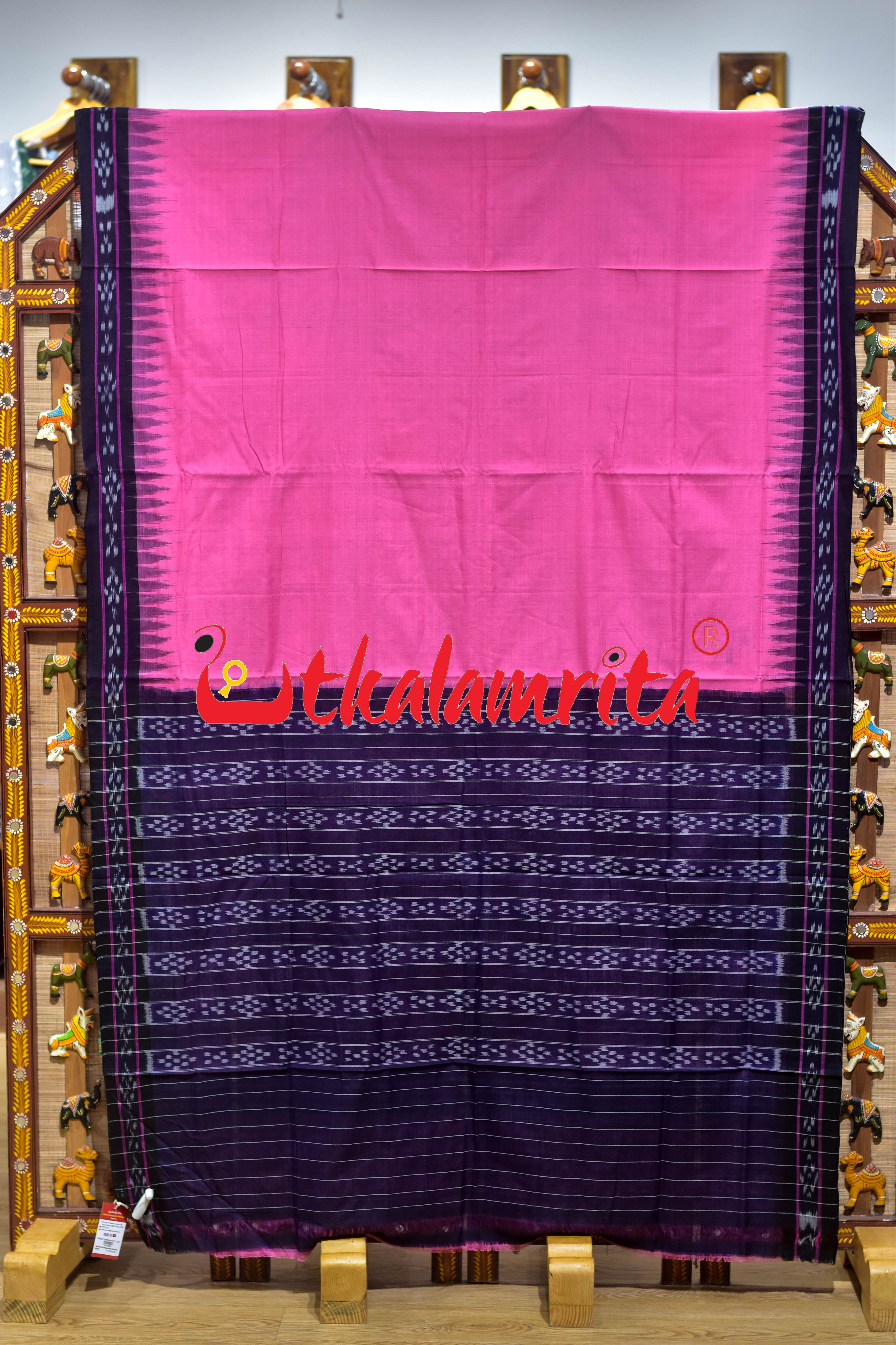 Deep Pink with Pasapali Border Cotton Saree