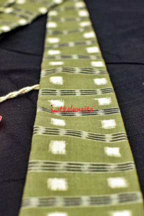 Handloom Tie (Olive Small Paspapali Lines)