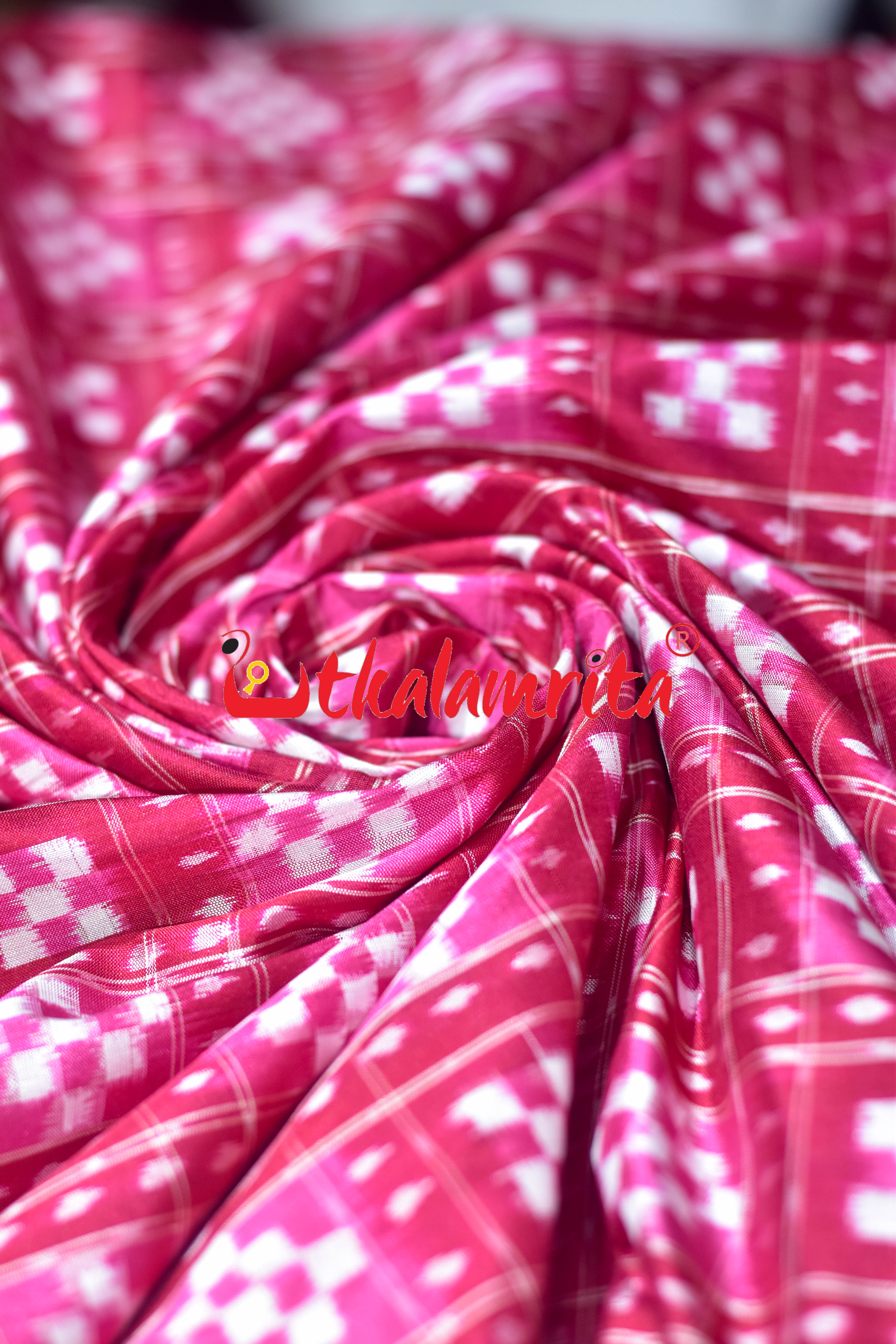 Red Pink Kothi Pasapali Silk (Fabric)
