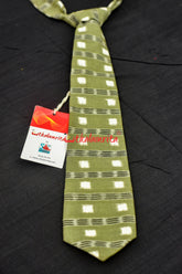 Handloom Tie (Olive Small Paspapali Lines)