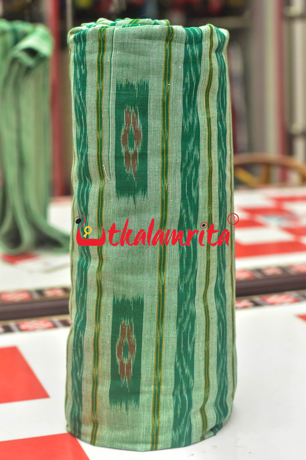 Light Green Box Flower Bandha (Fabric)