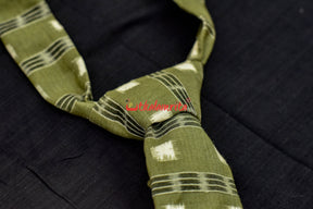 Handloom Tie (Olive Small Paspapali Lines)