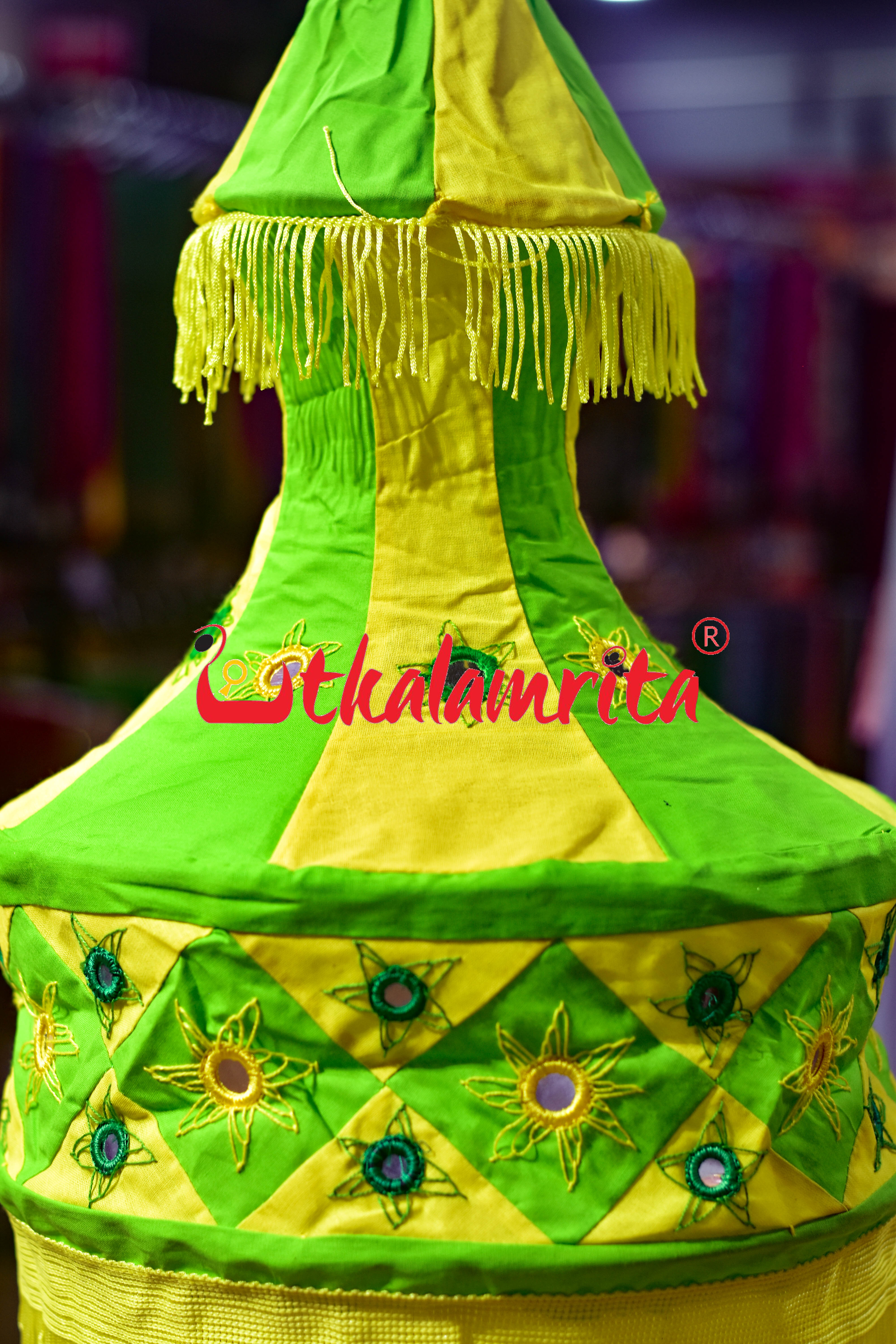 Green Yellow Special Round Jhaller Lampshade