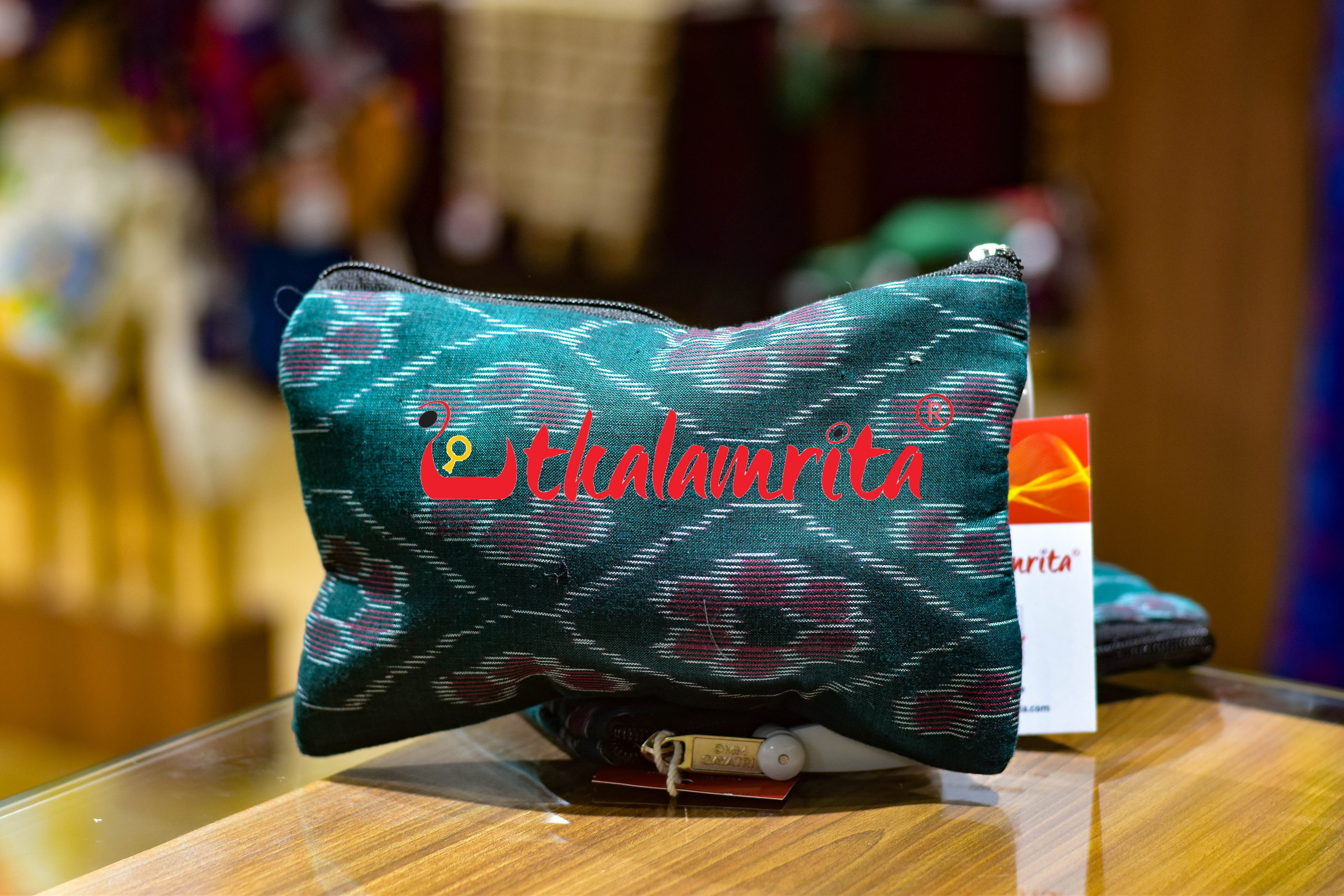 Green Phula Bandha Small Purse