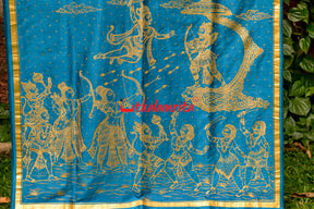 Rama Rabana Judha Pattachitra Silk Saree