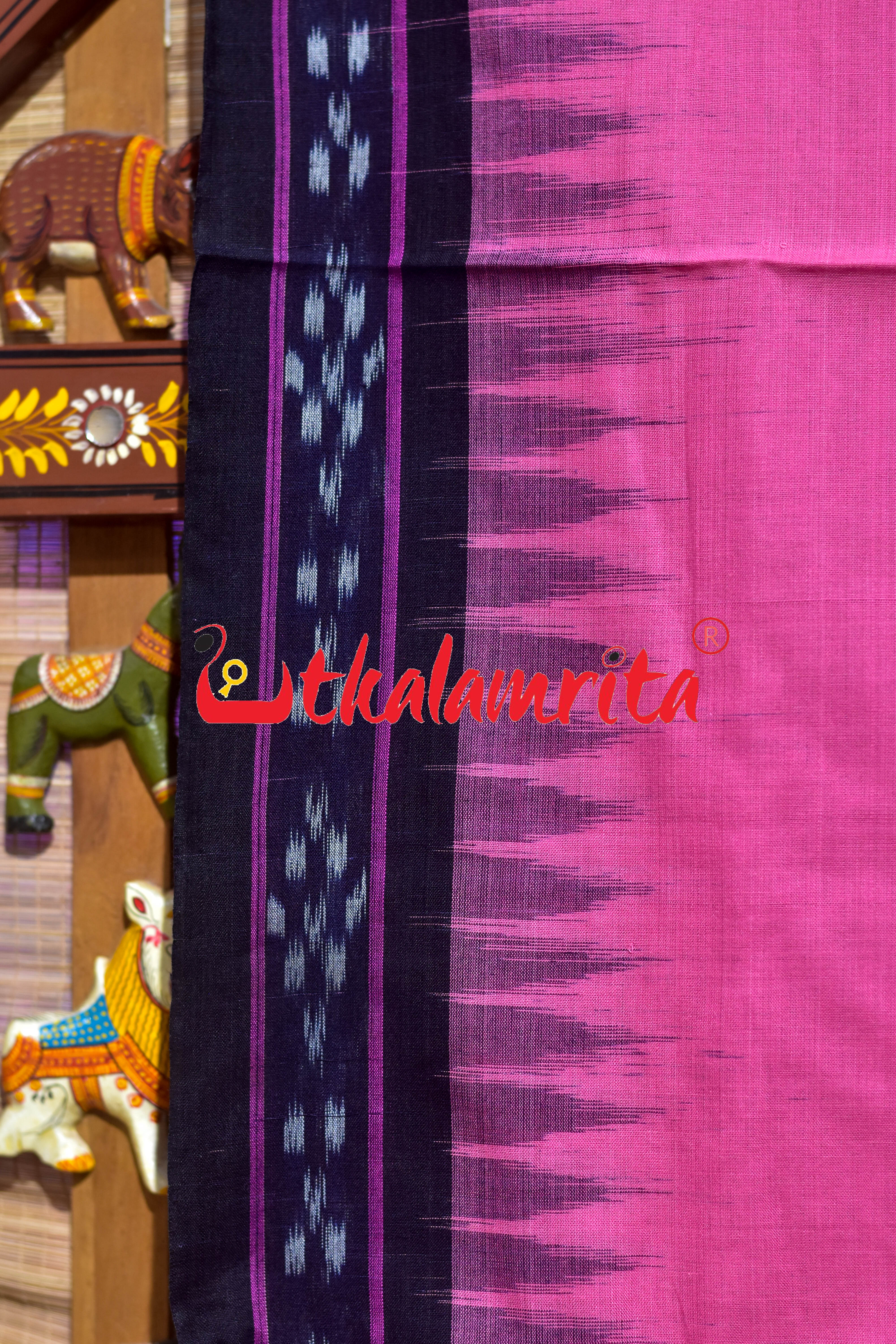 Deep Pink with Pasapali Border Cotton Saree