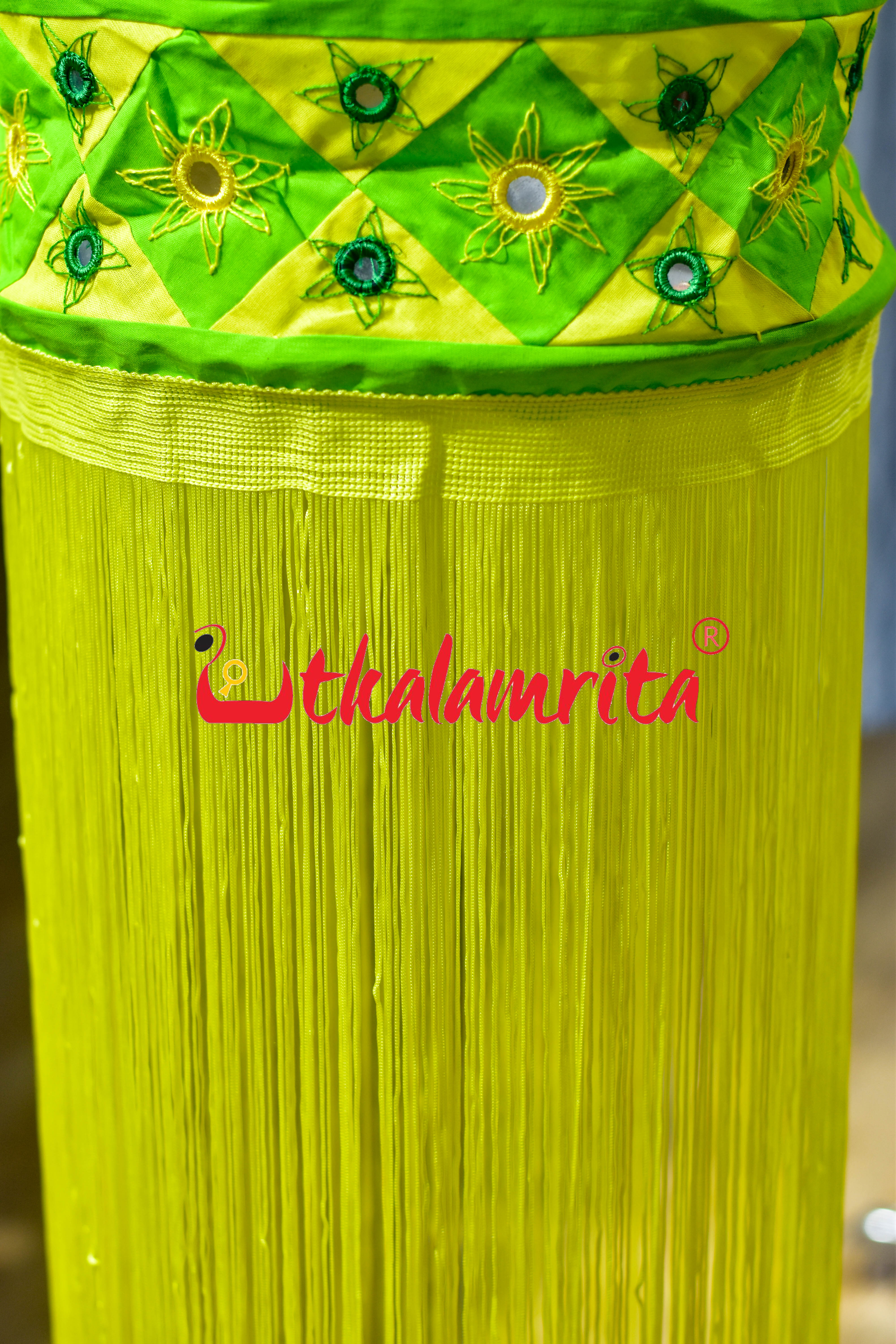 Green Yellow Special Round Jhaller Lampshade