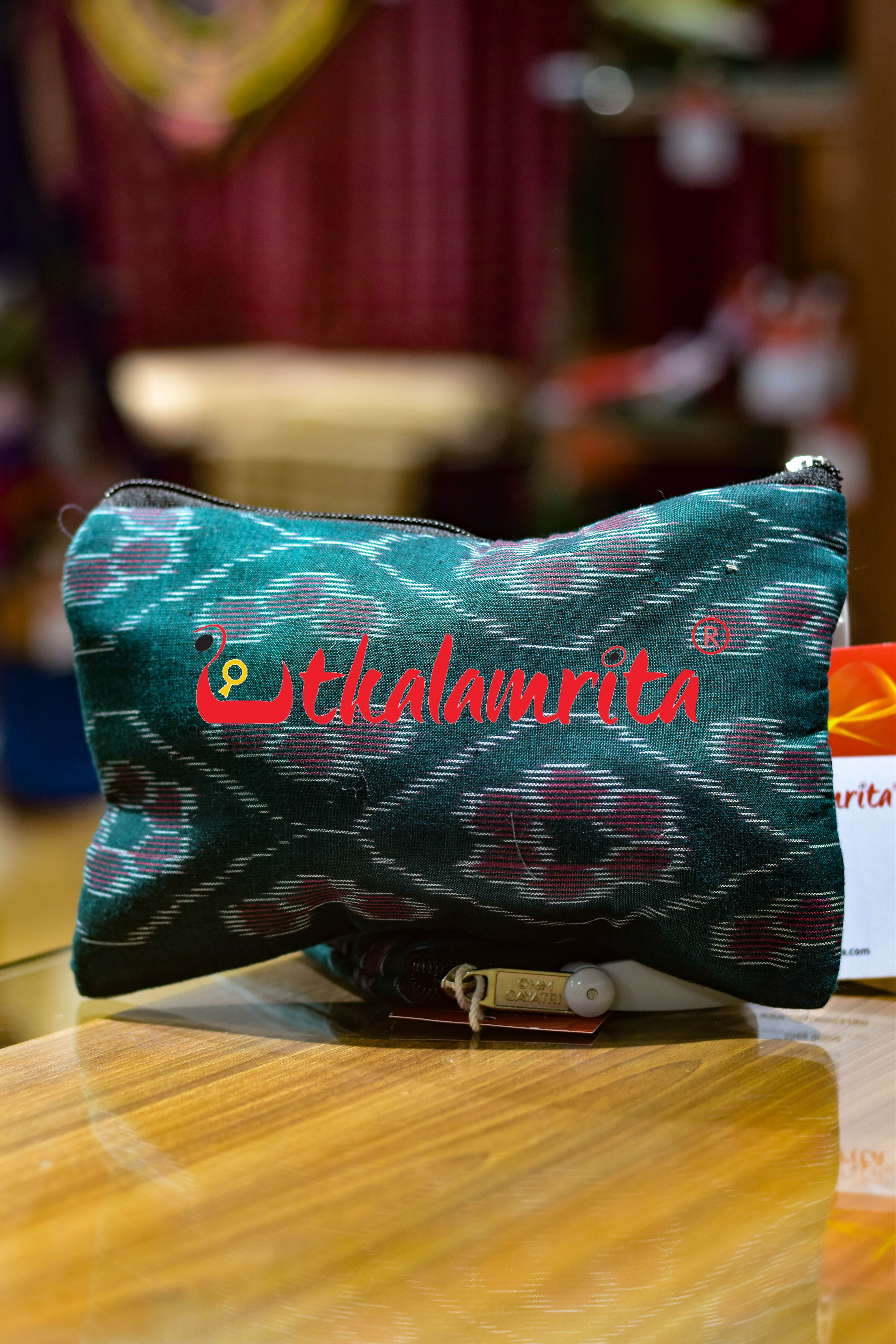 Green Phula Bandha Small Purse