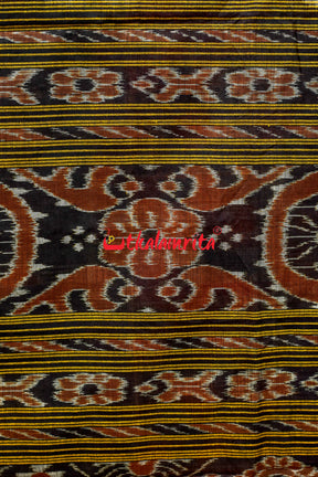 Half Half Taj Mahal Boita Mehndi Khandua Cotton Saree