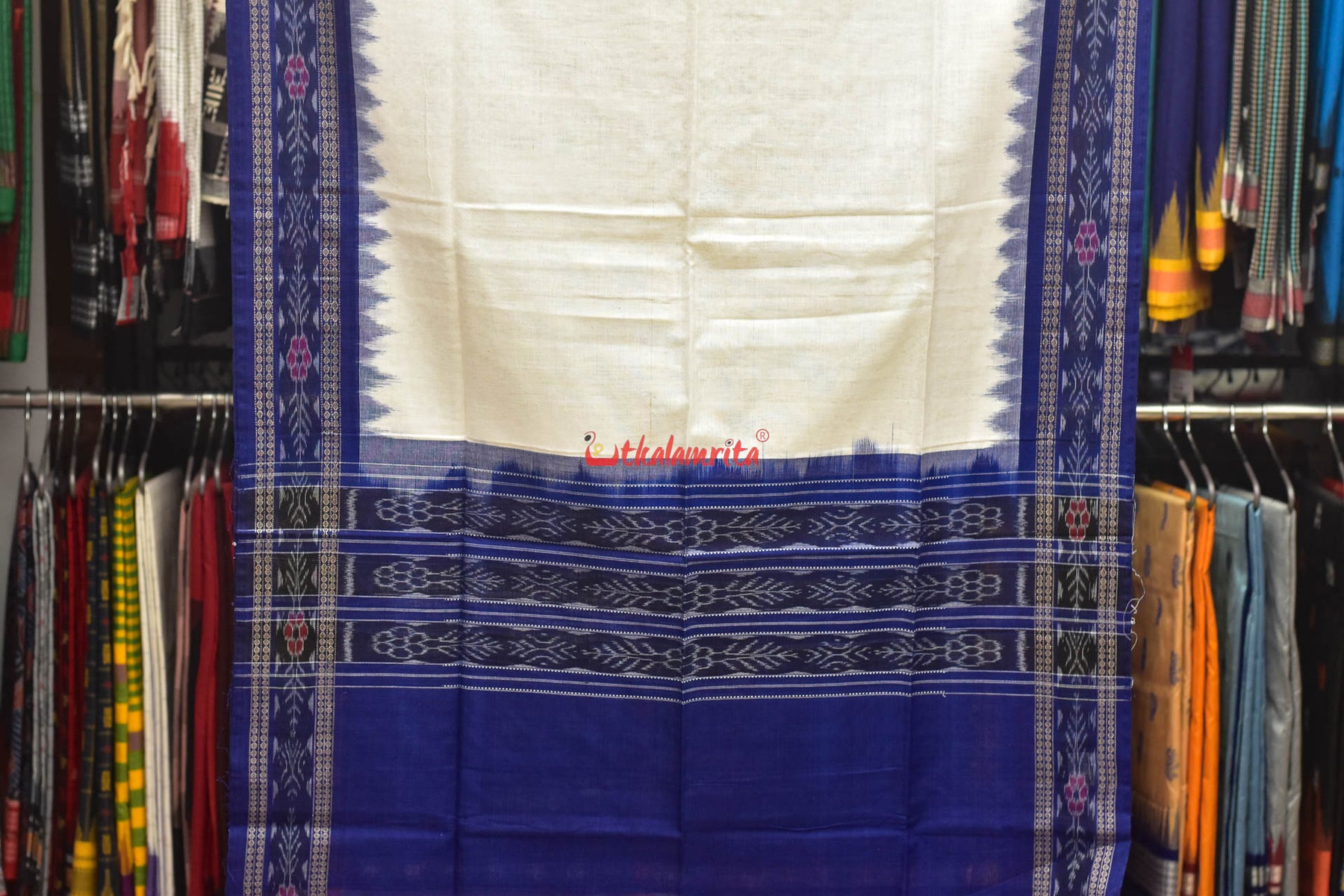 Blue White Pataka Pasapali Dress Set