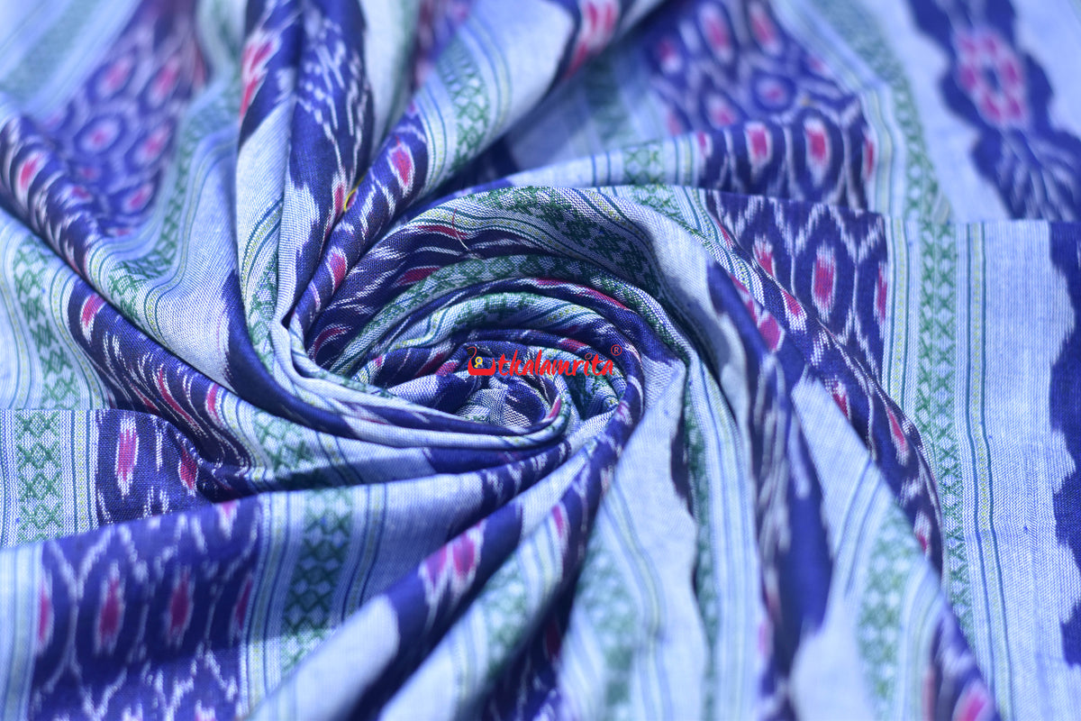 blue with green kangula (fabric)