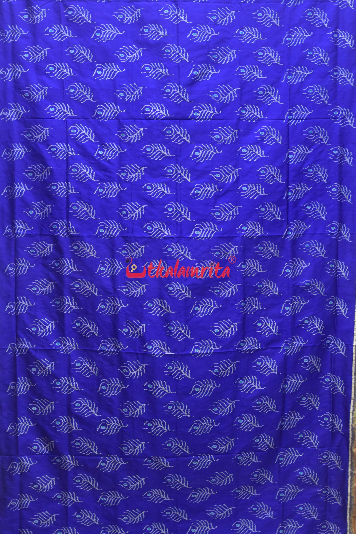 Persian Blue with Mayurapucha Sambalpuri Silk Saree