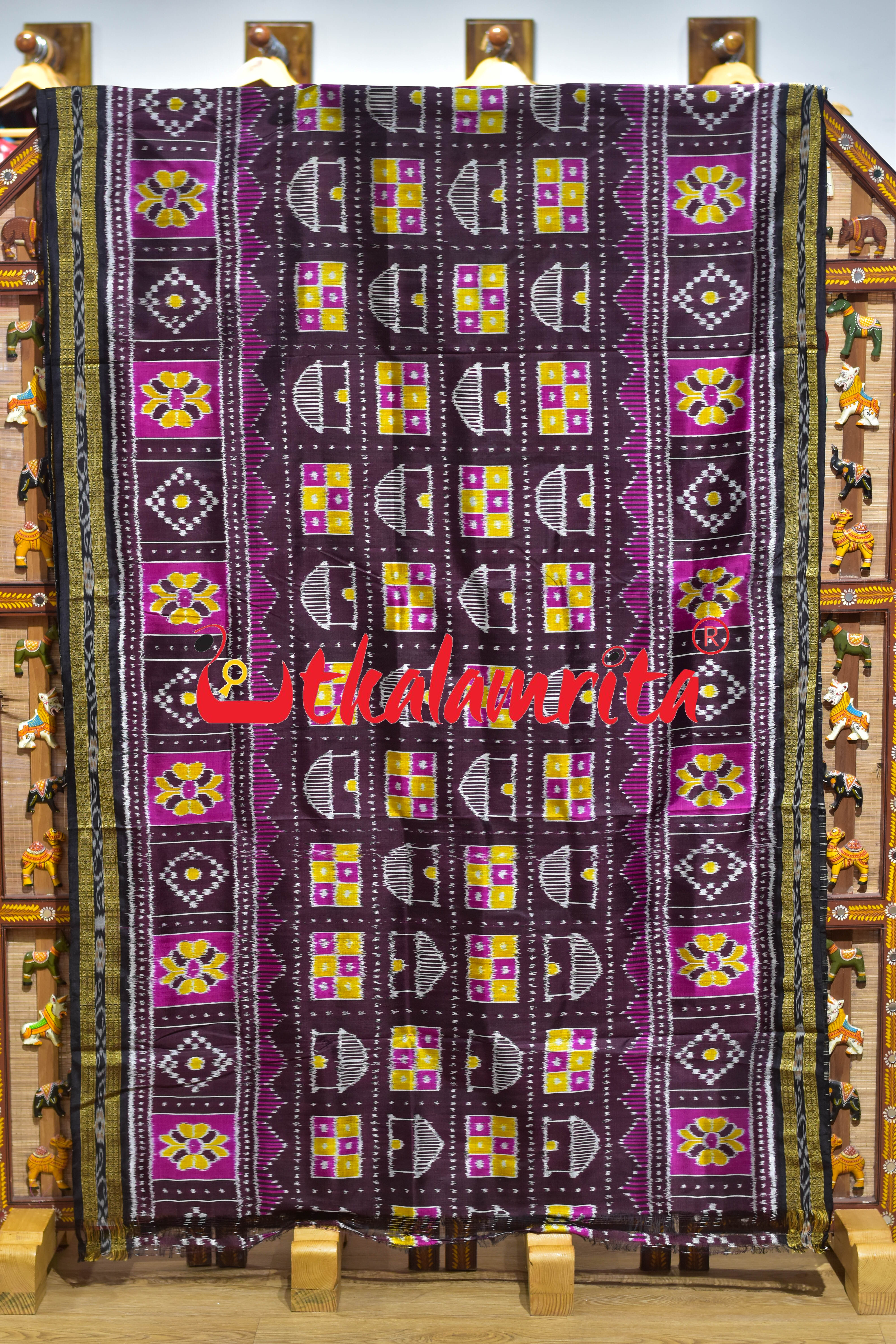 5D Coffee Ghara Jharaka Khandua Silk Saree