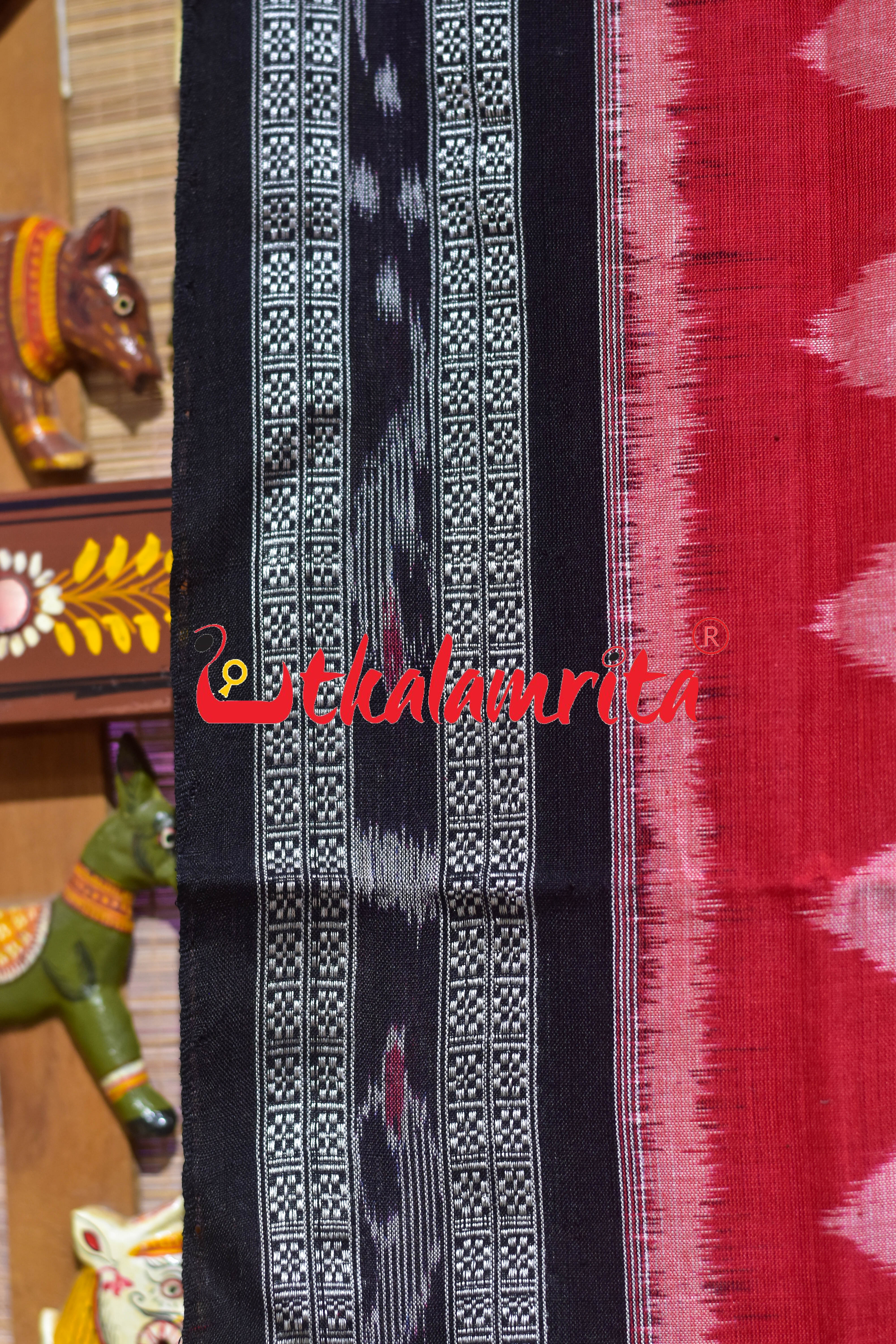 Red Body Thikiri Khandua Cotton Saree