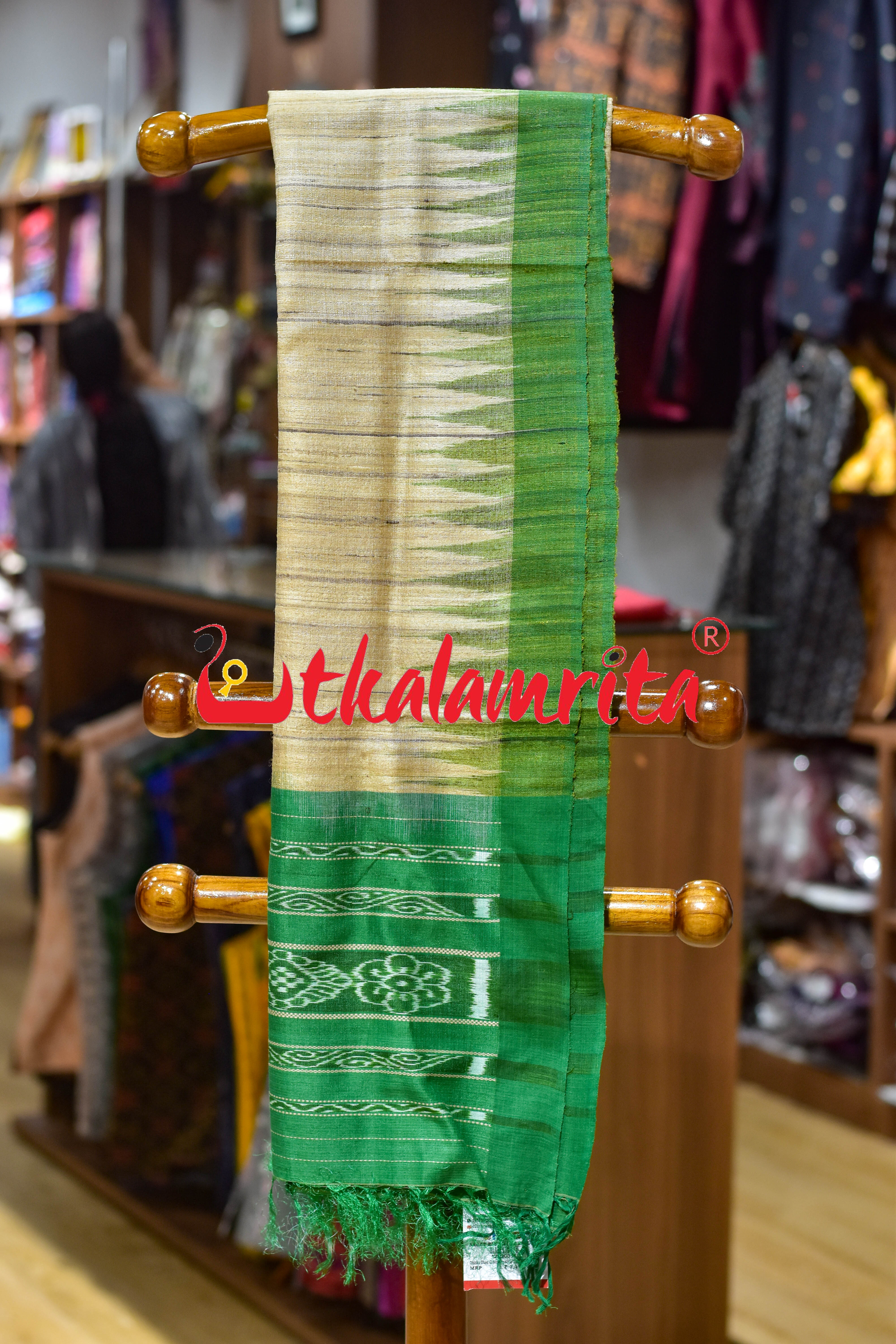 Ghicha Ghee Green Gopalpur Tussar (Dupatta)