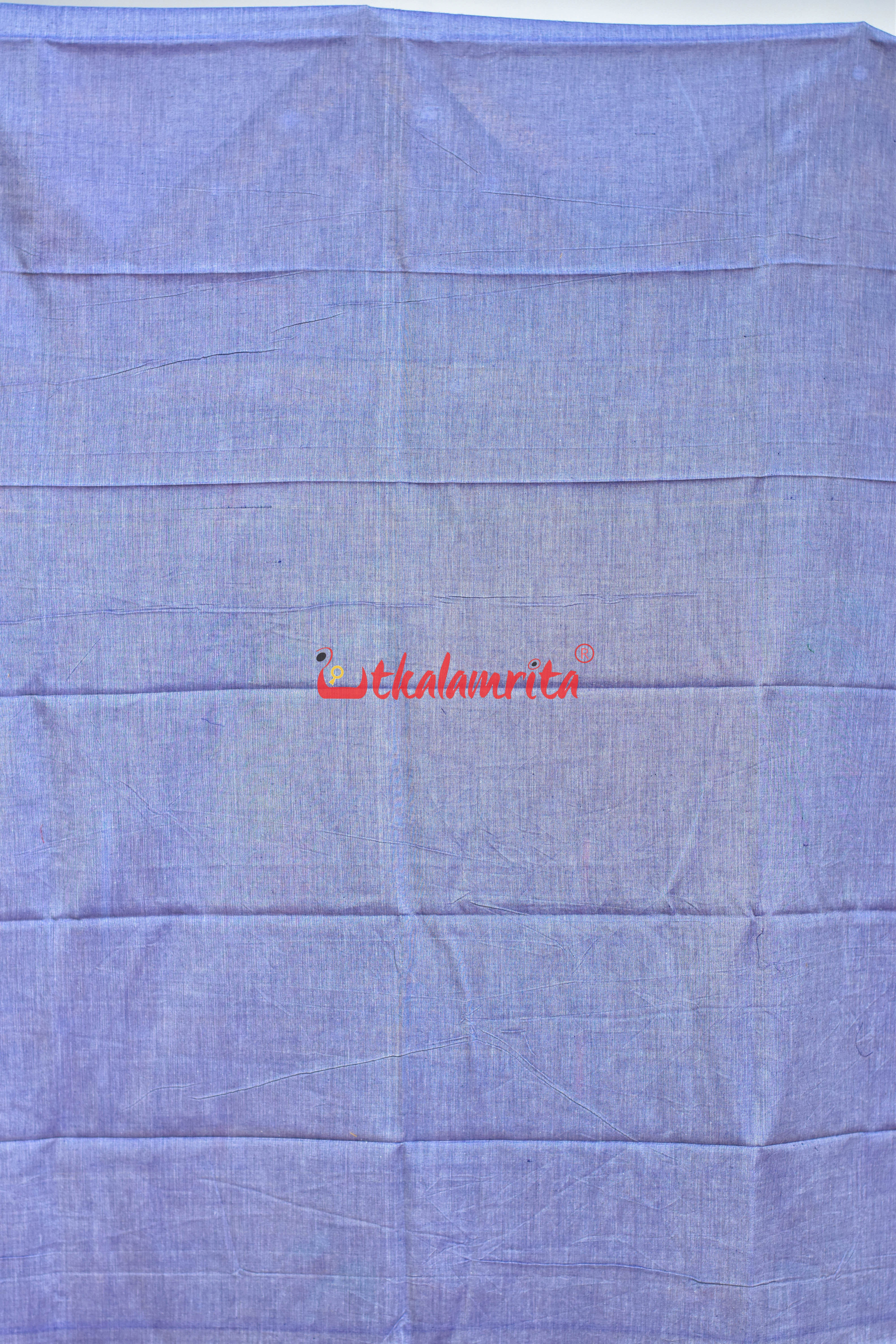 Maroon Blue Simple Pasapali Flower Dress Set