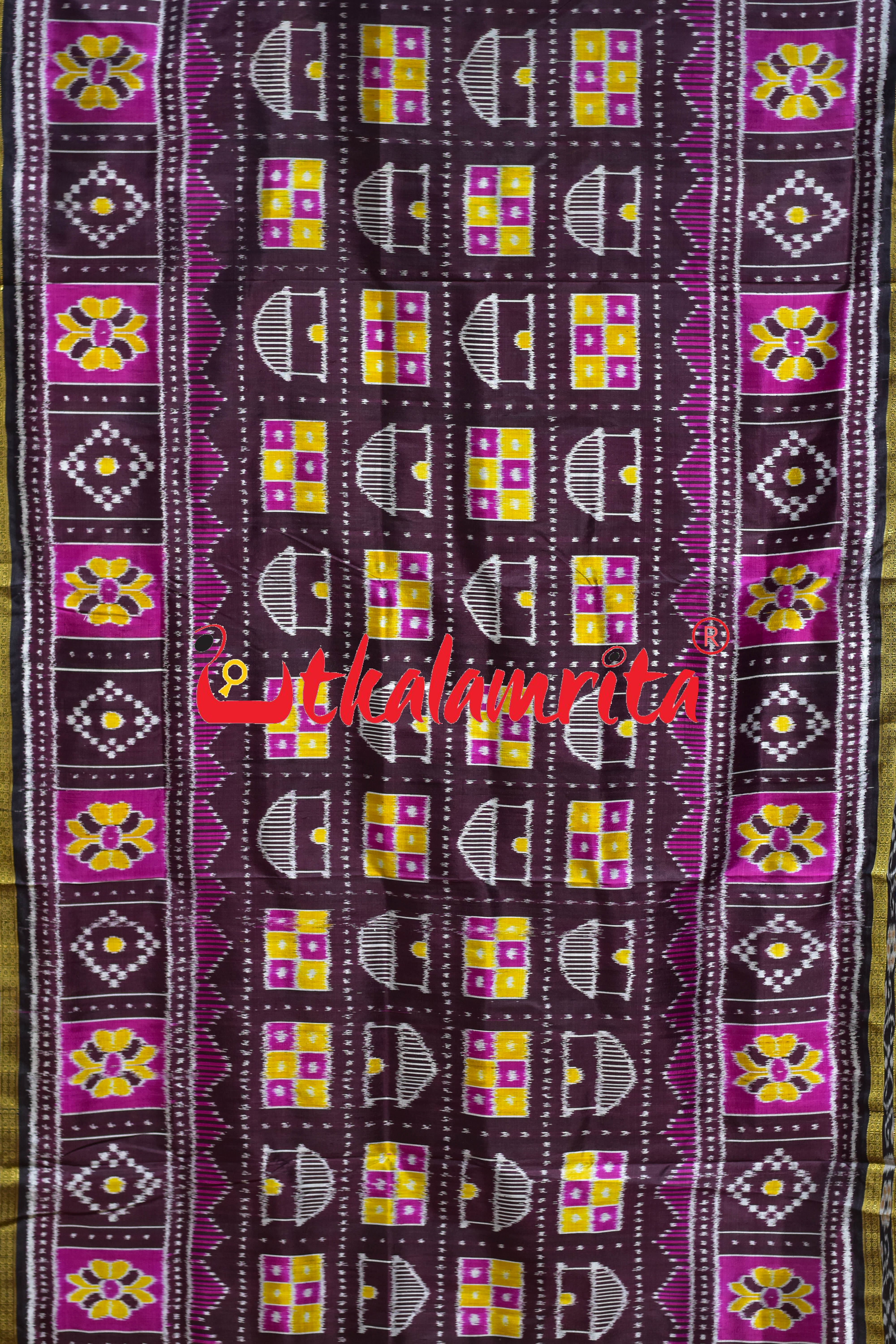 5D Coffee Ghara Jharaka Khandua Silk Saree