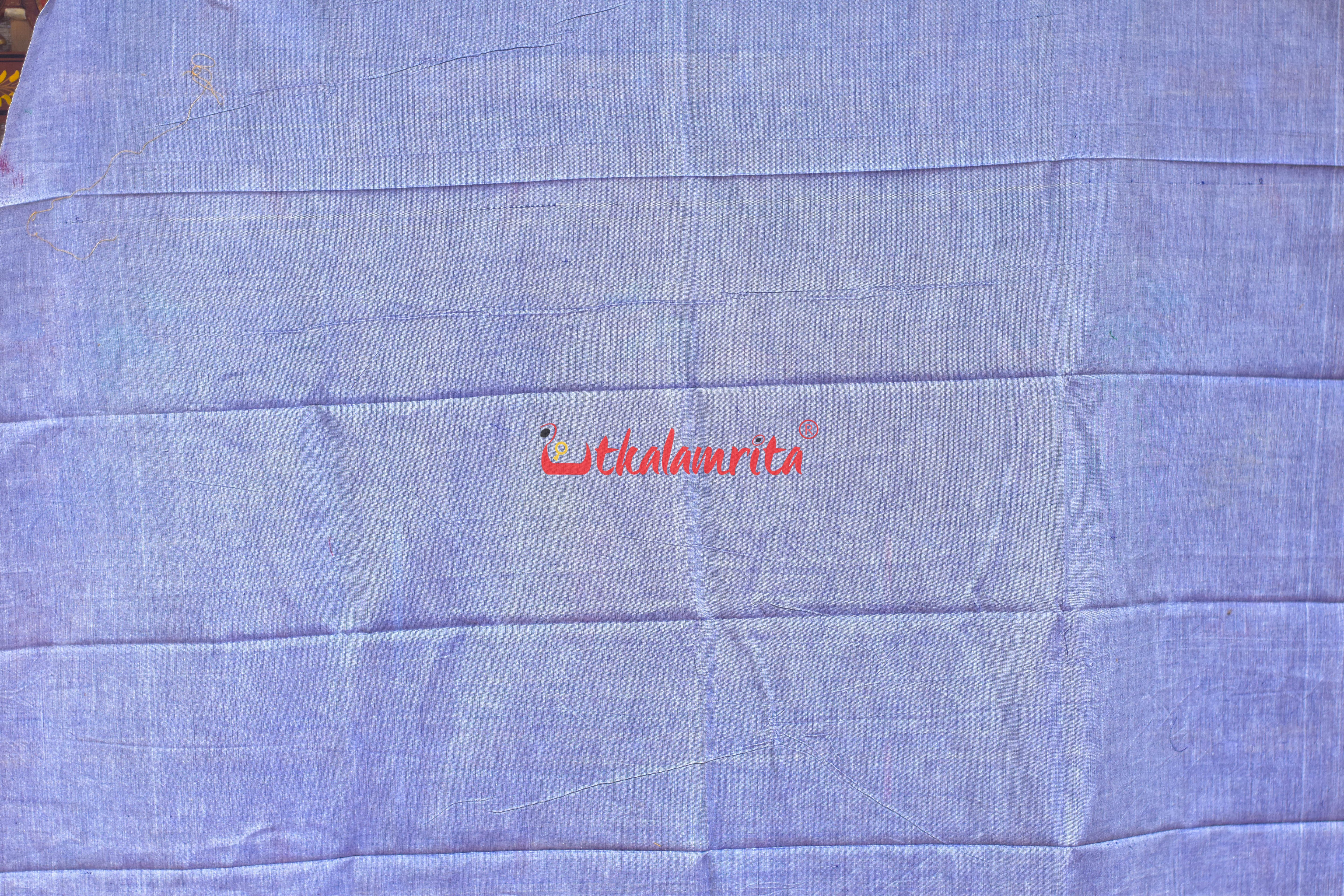 Maroon Blue Simple Pasapali Flower Dress Set