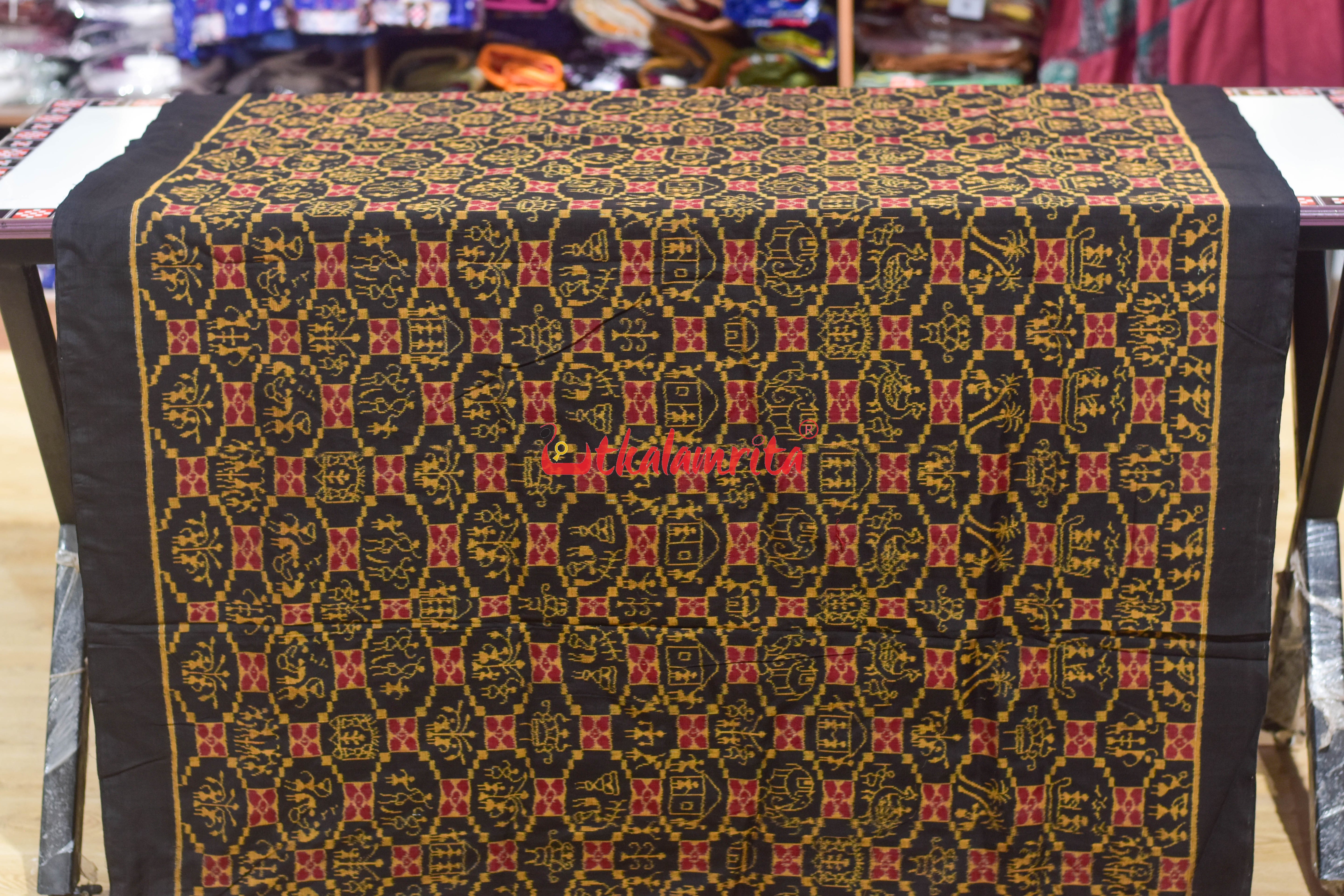 Black Mustard Tribal Them Sambalpuri Cotton (Fabric)