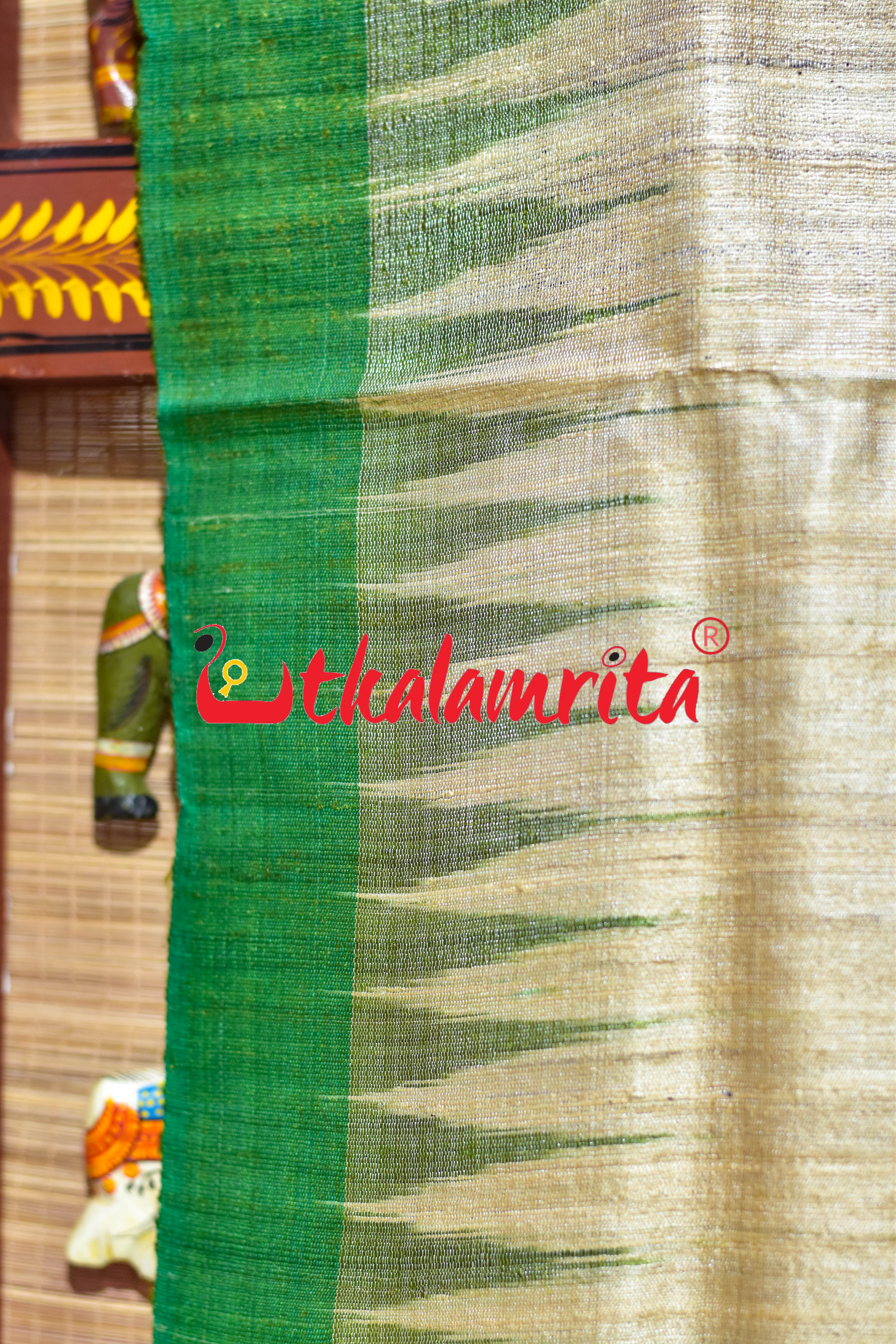 Ghicha Ghee Green Gopalpur Tussar (Dupatta)