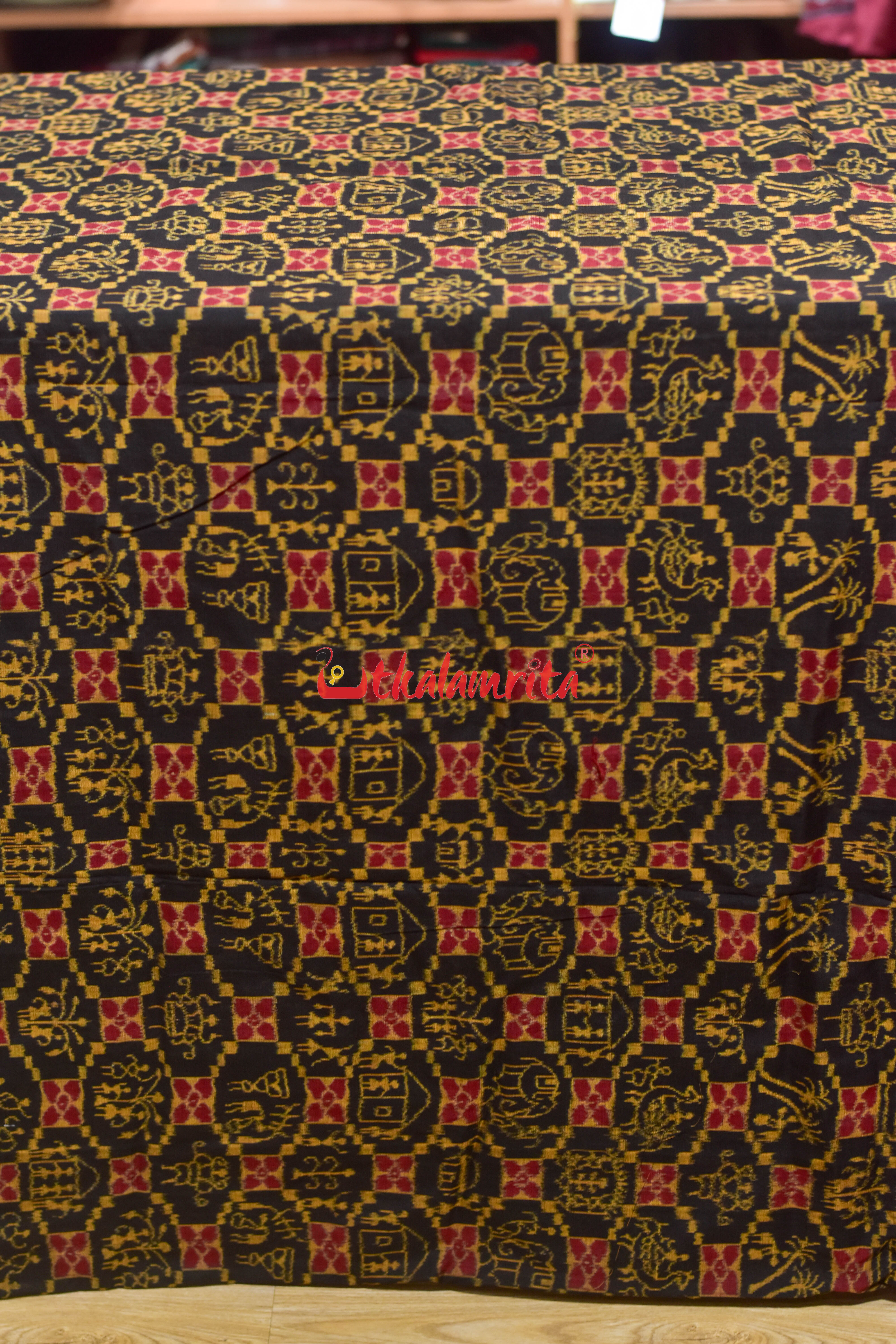 Black Mustard Tribal Them Sambalpuri Cotton (Fabric)