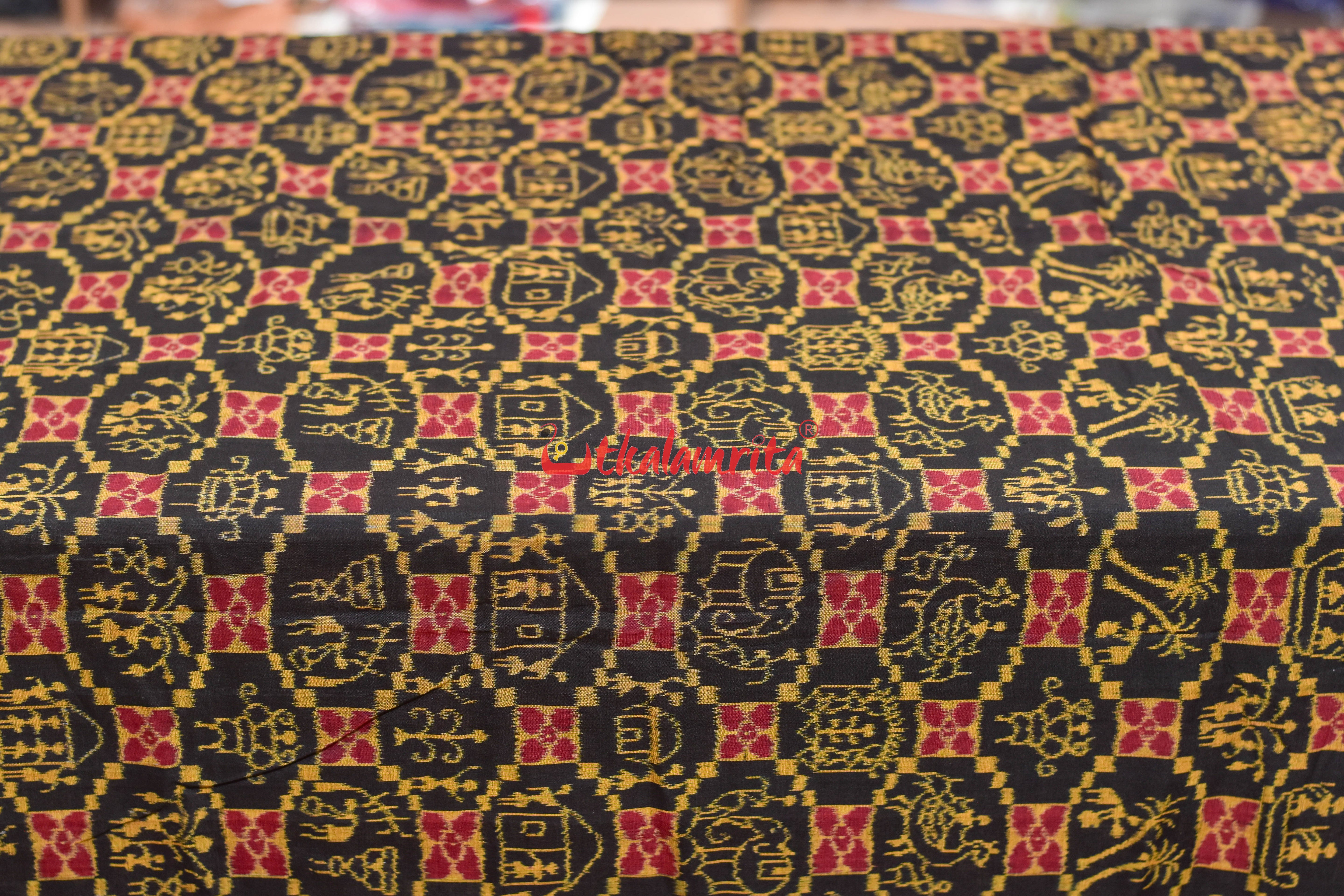 Black Mustard Tribal Them Sambalpuri Cotton (Fabric)