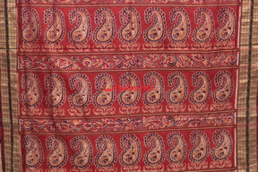 Pink Flowers Body Bandha Sambalpuri Cotton Saree