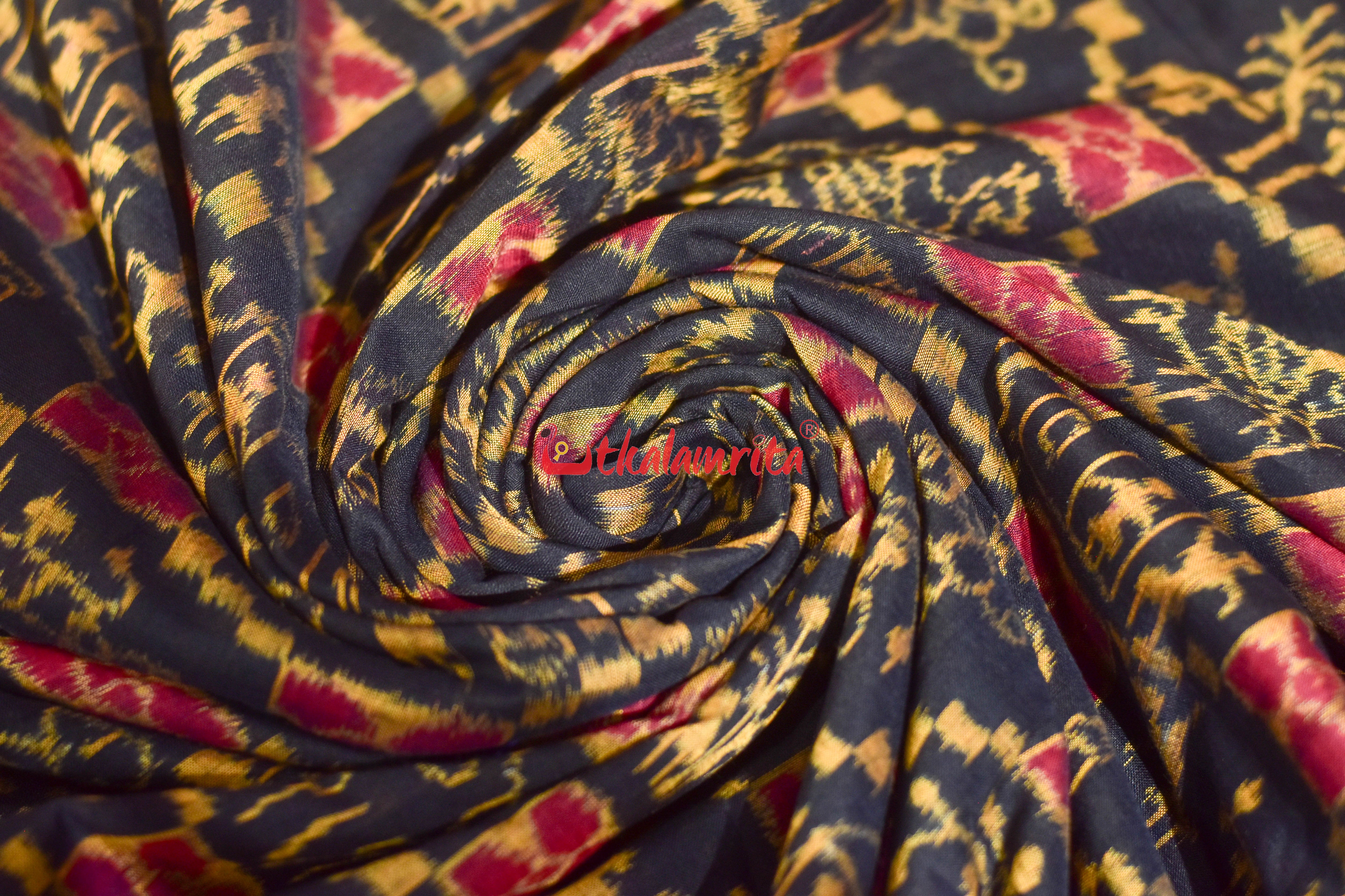 Black Mustard Tribal Them Sambalpuri Cotton (Fabric)