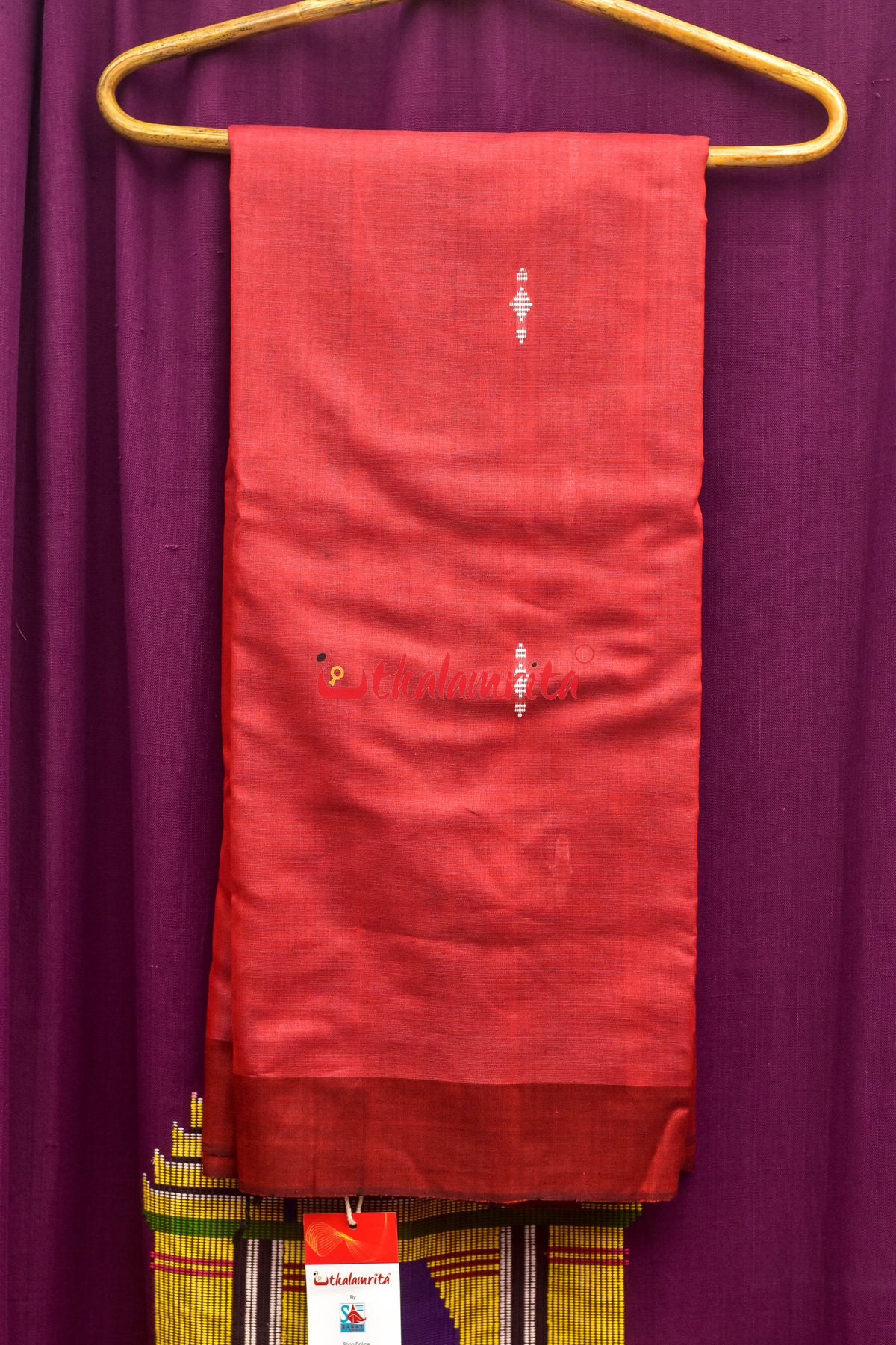 Maroon Eri Phoda Anchal Tussar Saree