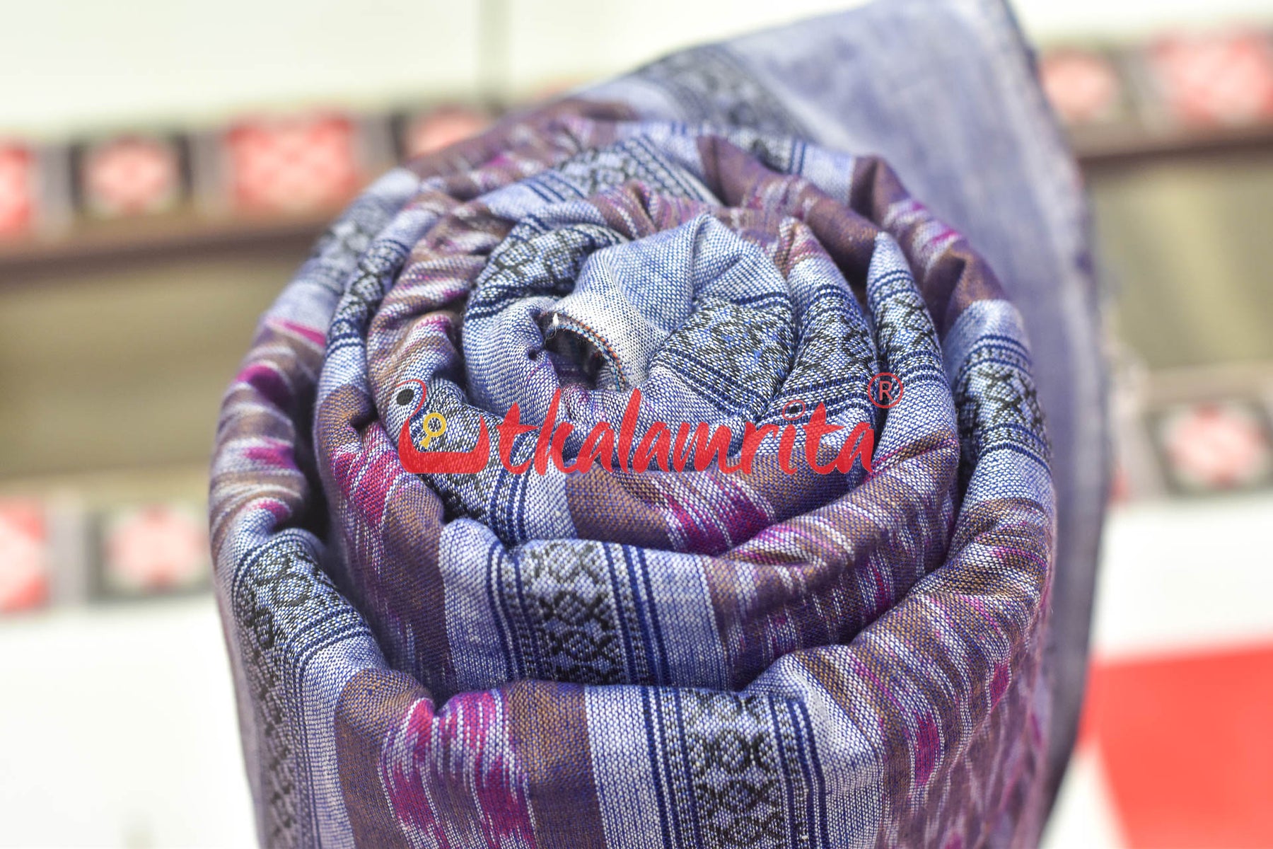 Blue Brown Bandha with Rudraksha (Fabric)