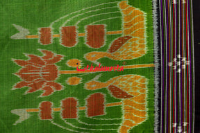 Half Half Taj Mahal Boita Mehndi Khandua Cotton Saree