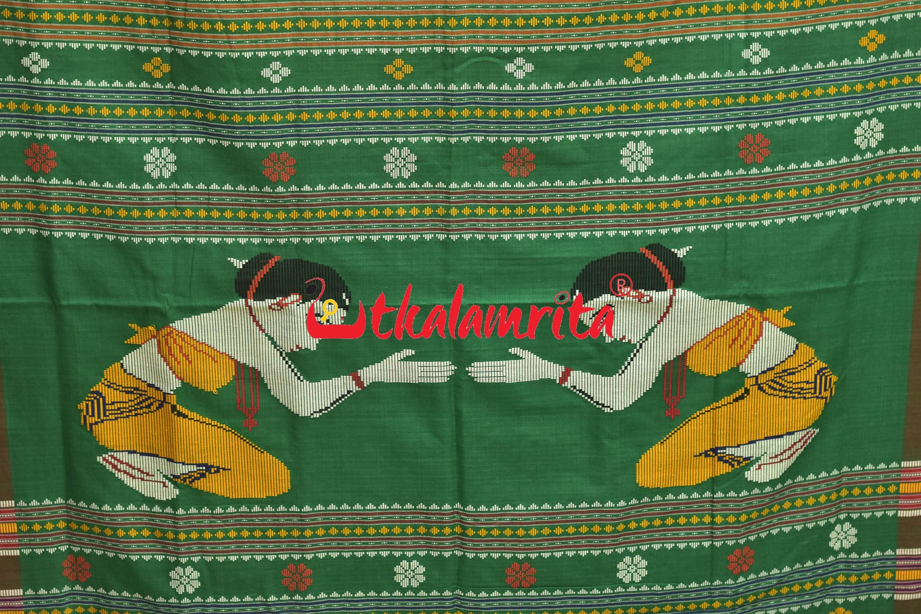 Golden Dhalapathar Double Arghya Cotton Saree