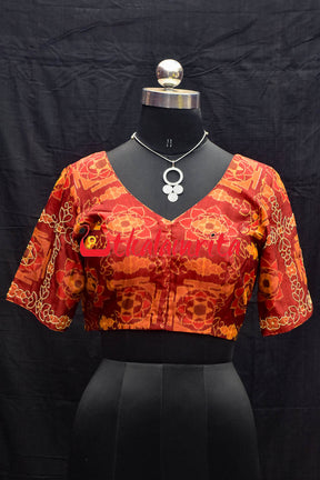 Lakhmi Jantra Rust Bapta Designer (Blouse)