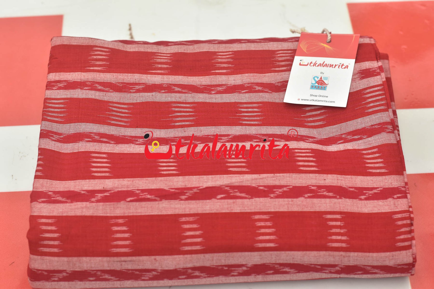 Red White Stripes Apart (Fabric)