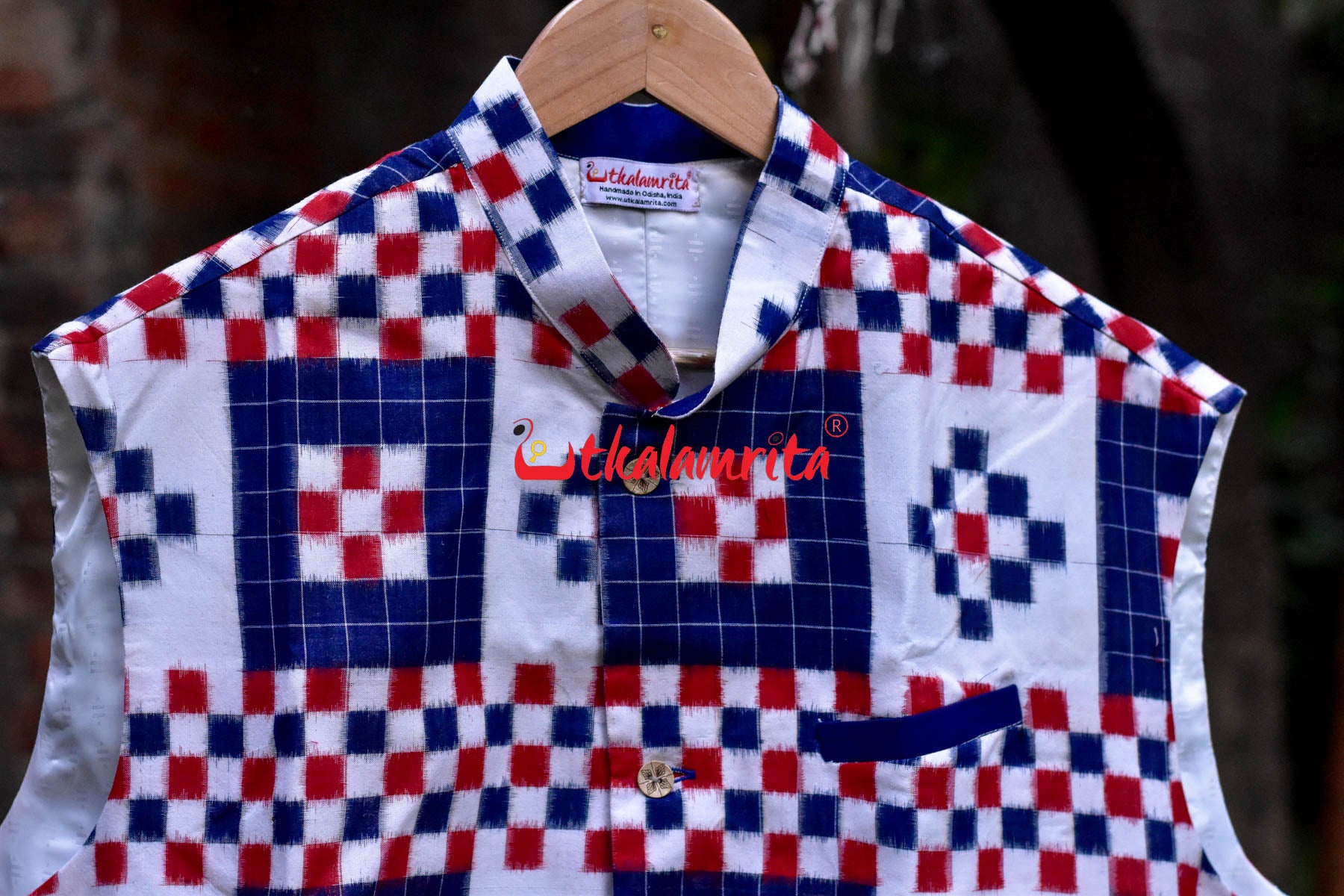5 Kuthi Sandwiched Pasapali Blue (Men's Half Jacket)