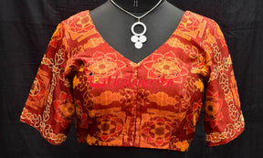 Lakhmi Jantra Rust Bapta Designer (Blouse)