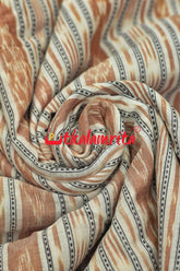 White Light Brown Ikat (Fabric)