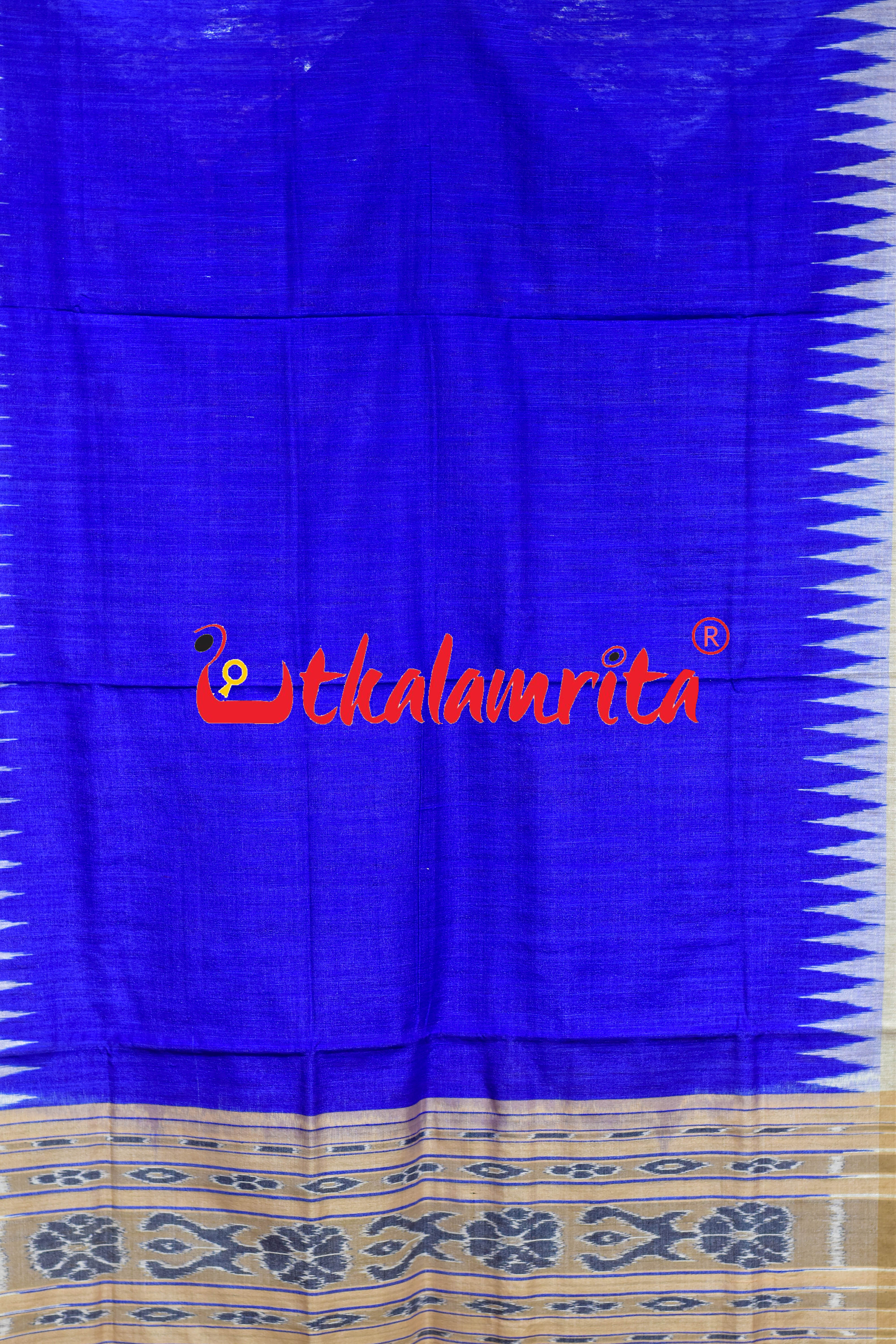 Blue Ikat Gopalpur Tussar (Dupatta)