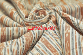 White Light Brown Ikat (Fabric)