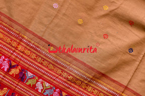 Caramel Redlines Dolabedi Cotton Saree