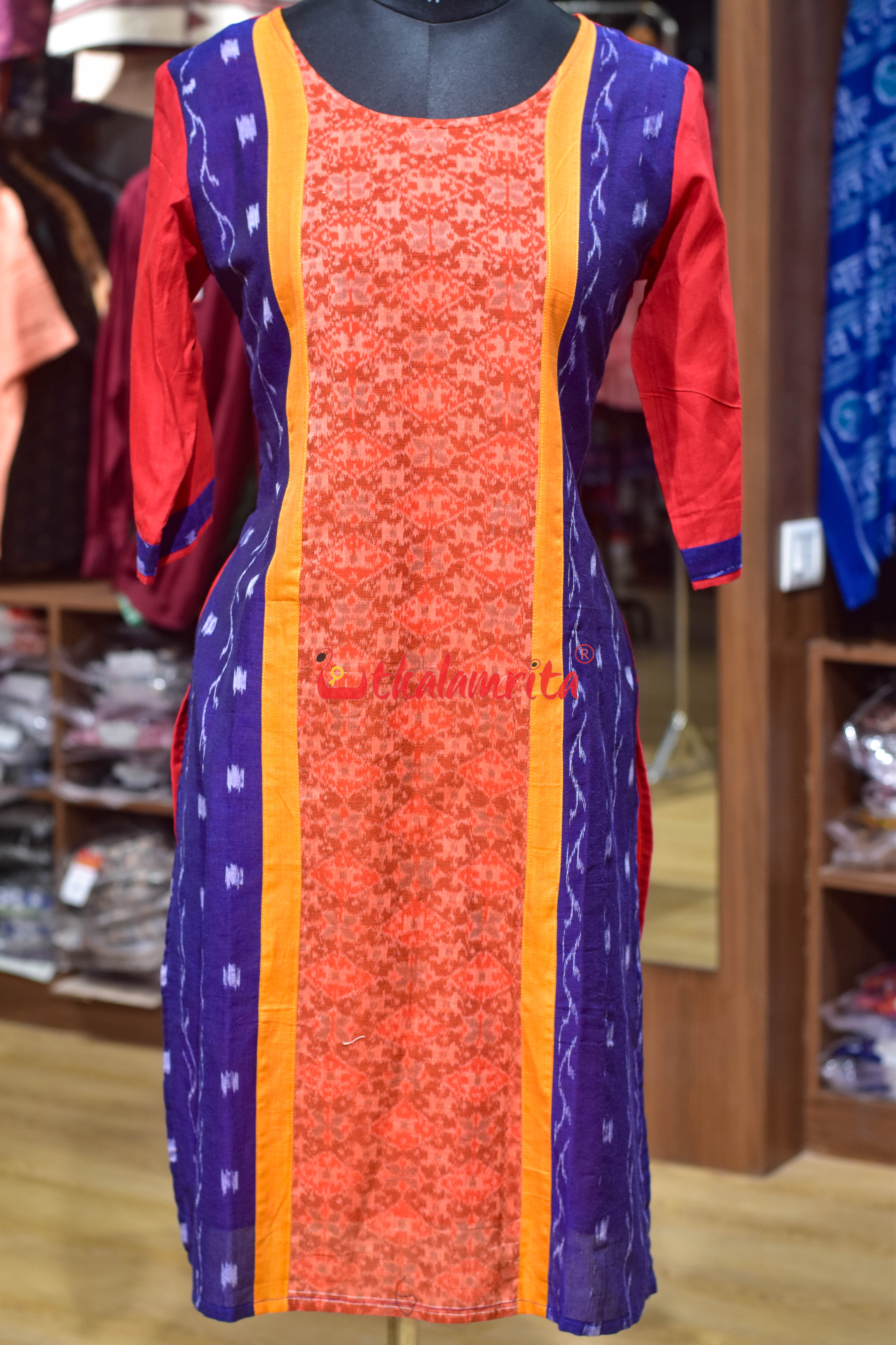 Fiery Ikat Grace (Ladies Kurti)