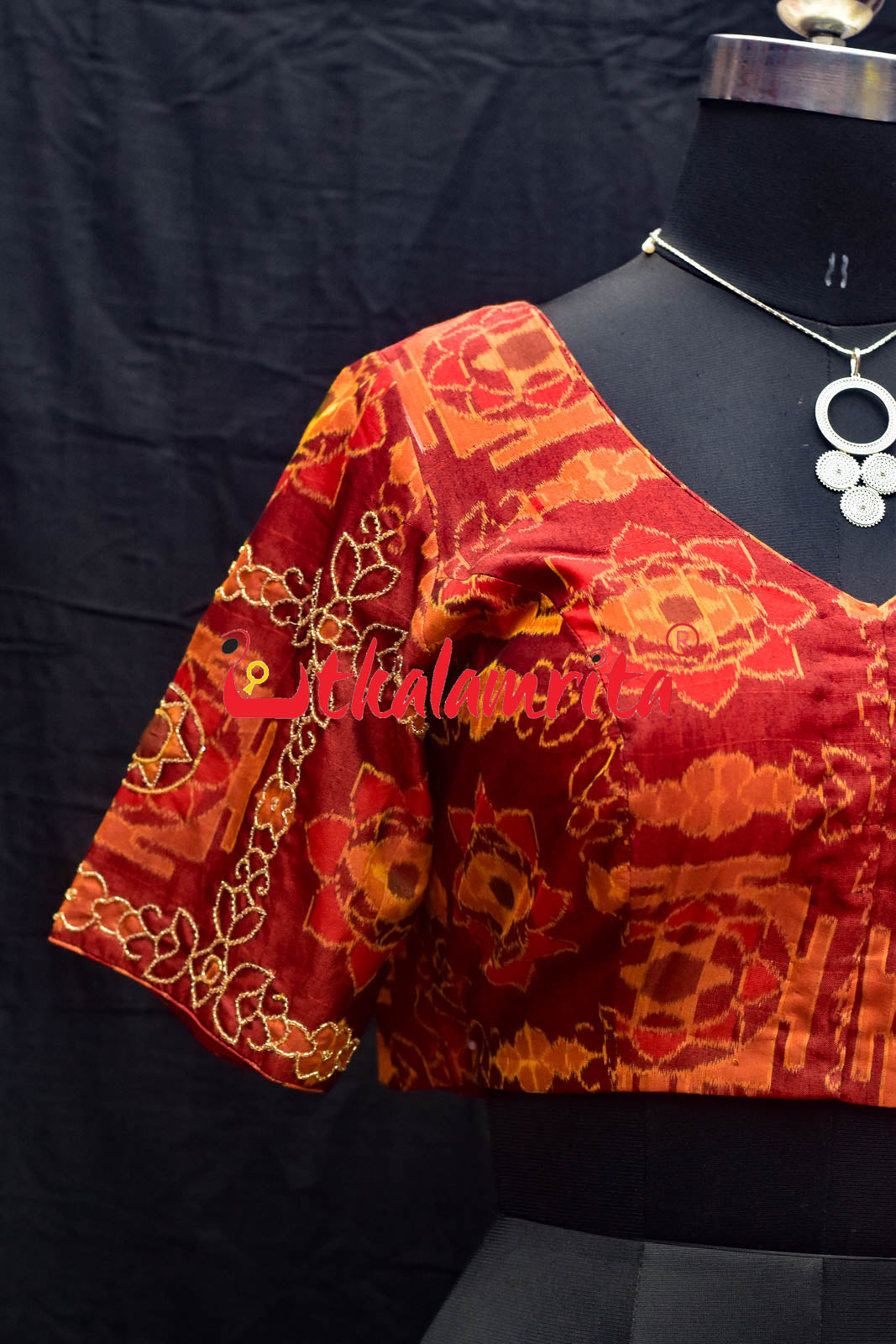 Lakhmi Jantra Rust Bapta Designer (Blouse)