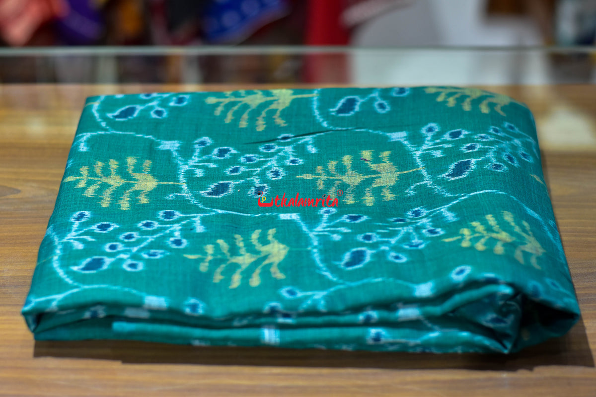 green yellow lata Patra cotton fabric