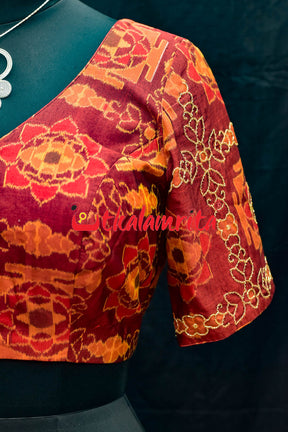 Lakhmi Jantra Rust Bapta Designer (Blouse)