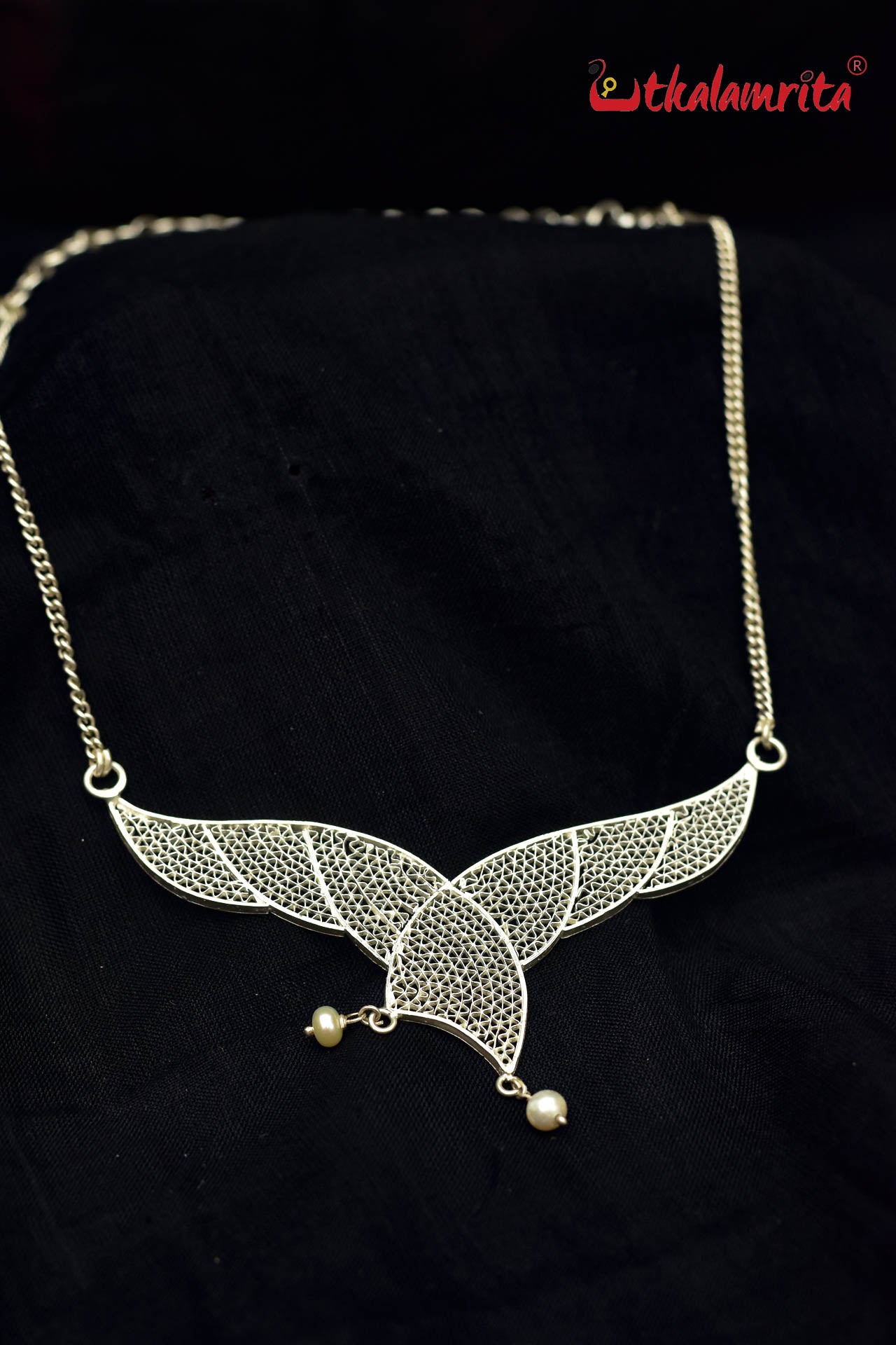 Silver Jala Winged Necklace