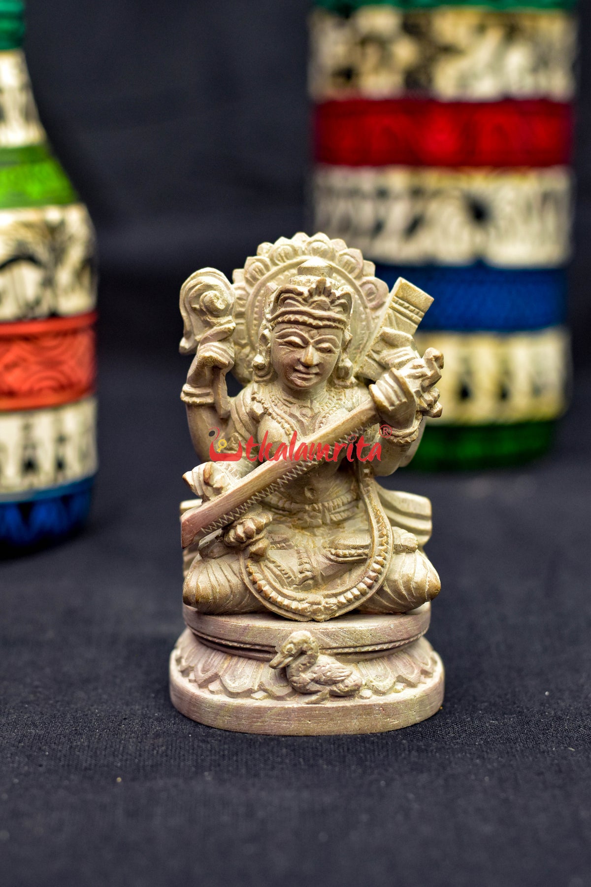 Saraswati Konark Stone Carving Idol