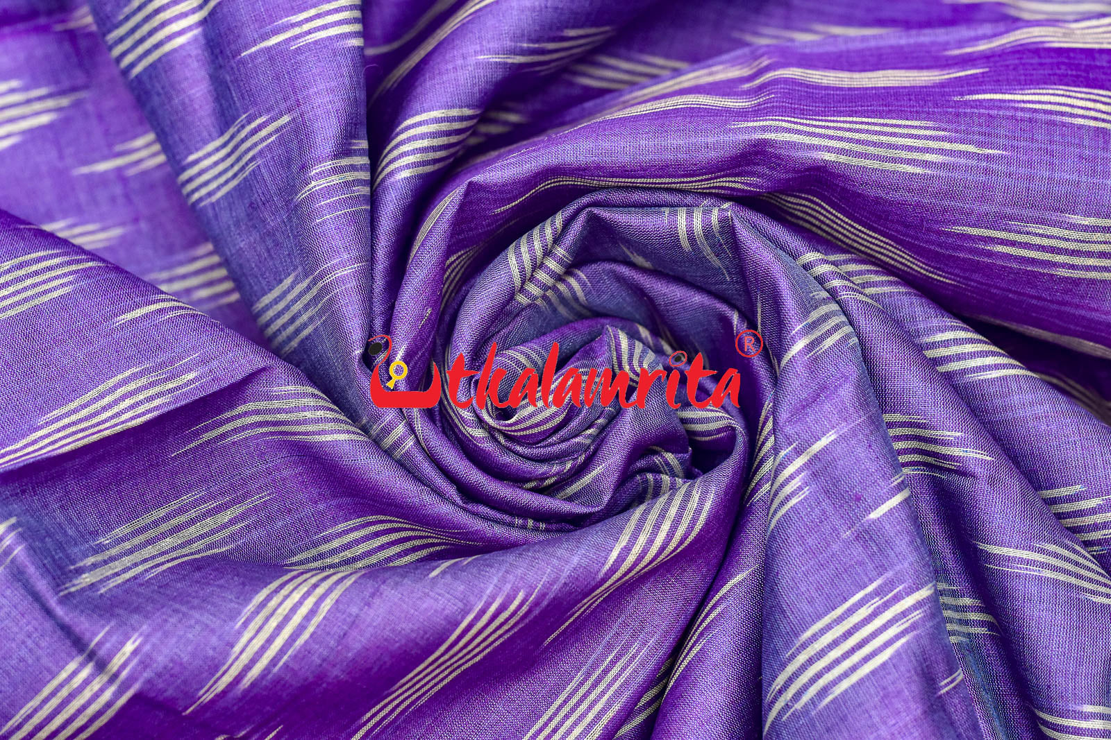 Purple Body Ikat Gopalpur Tussar (Fabric)