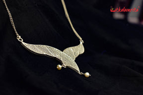 Silver Jala Winged Necklace